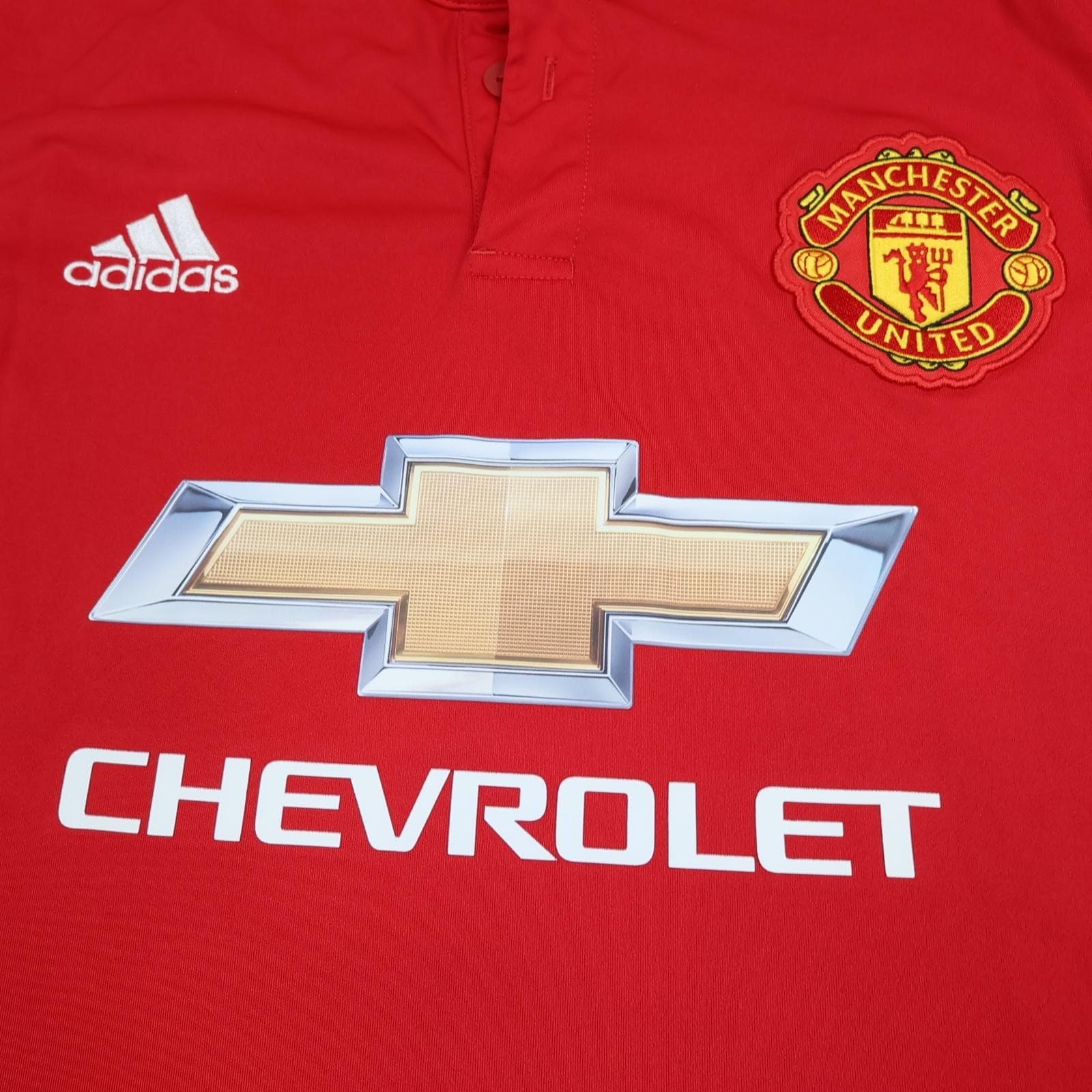 Manchester United Shirt Mens XL Red Home 2017 2018 Football Adidas Chevrolet photo 2
