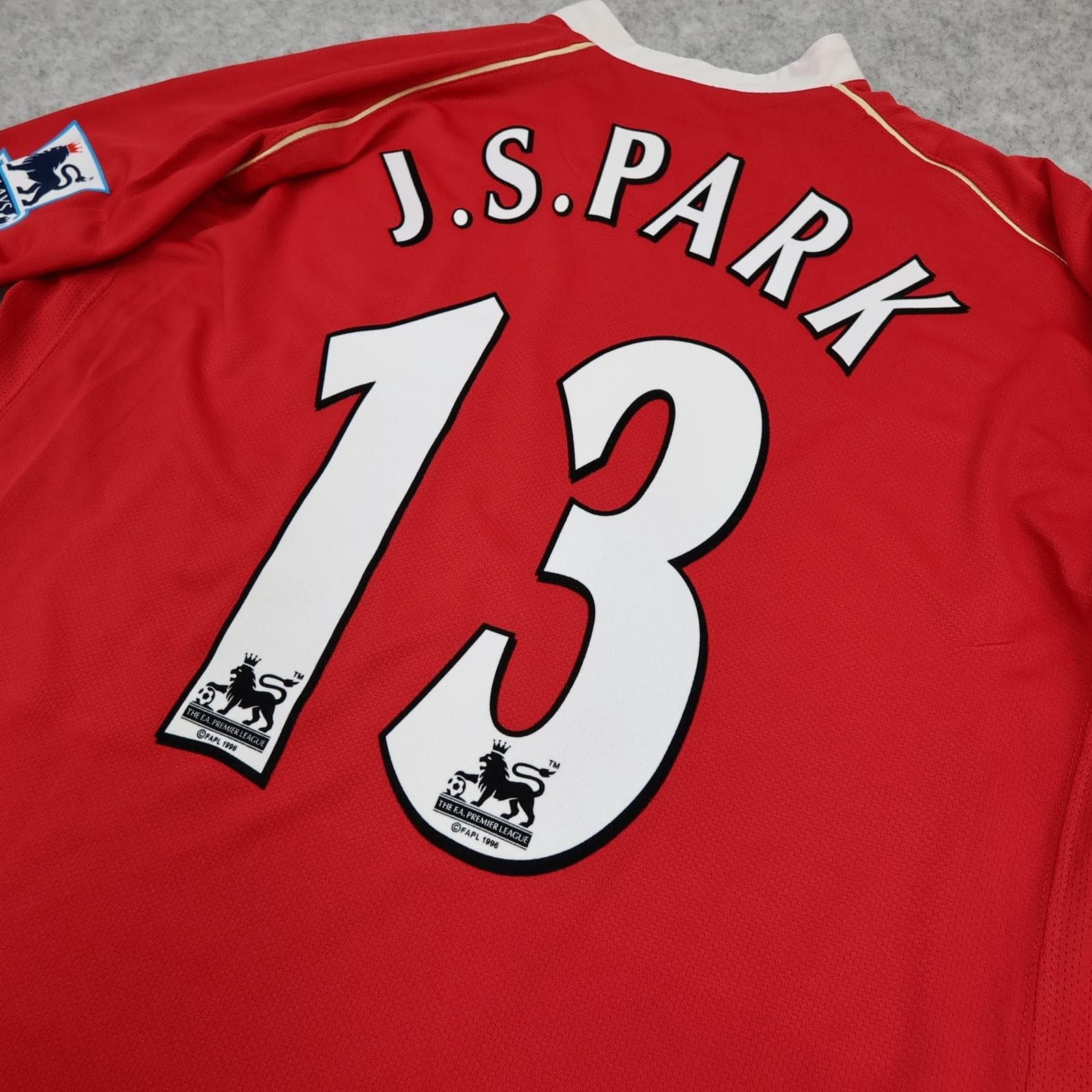 Manchester United Shirt Mens Large Red Home 2006 2007 Football Nike Ji Sung Park photo 10