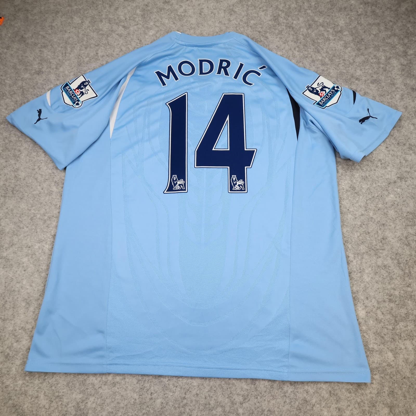 Tottenham Hotspur Shirt Mens XL Blue Away 2010 2011 Puma Modric 14 Soccer Jersey