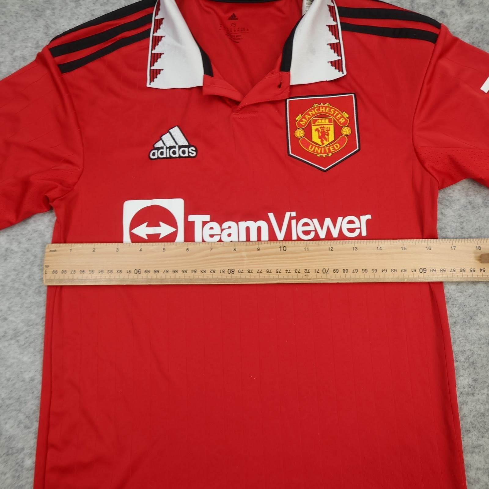 Manchester United Shirt Mens XS Home 2022 Football Jersey Adidas TeamViewer photo 10