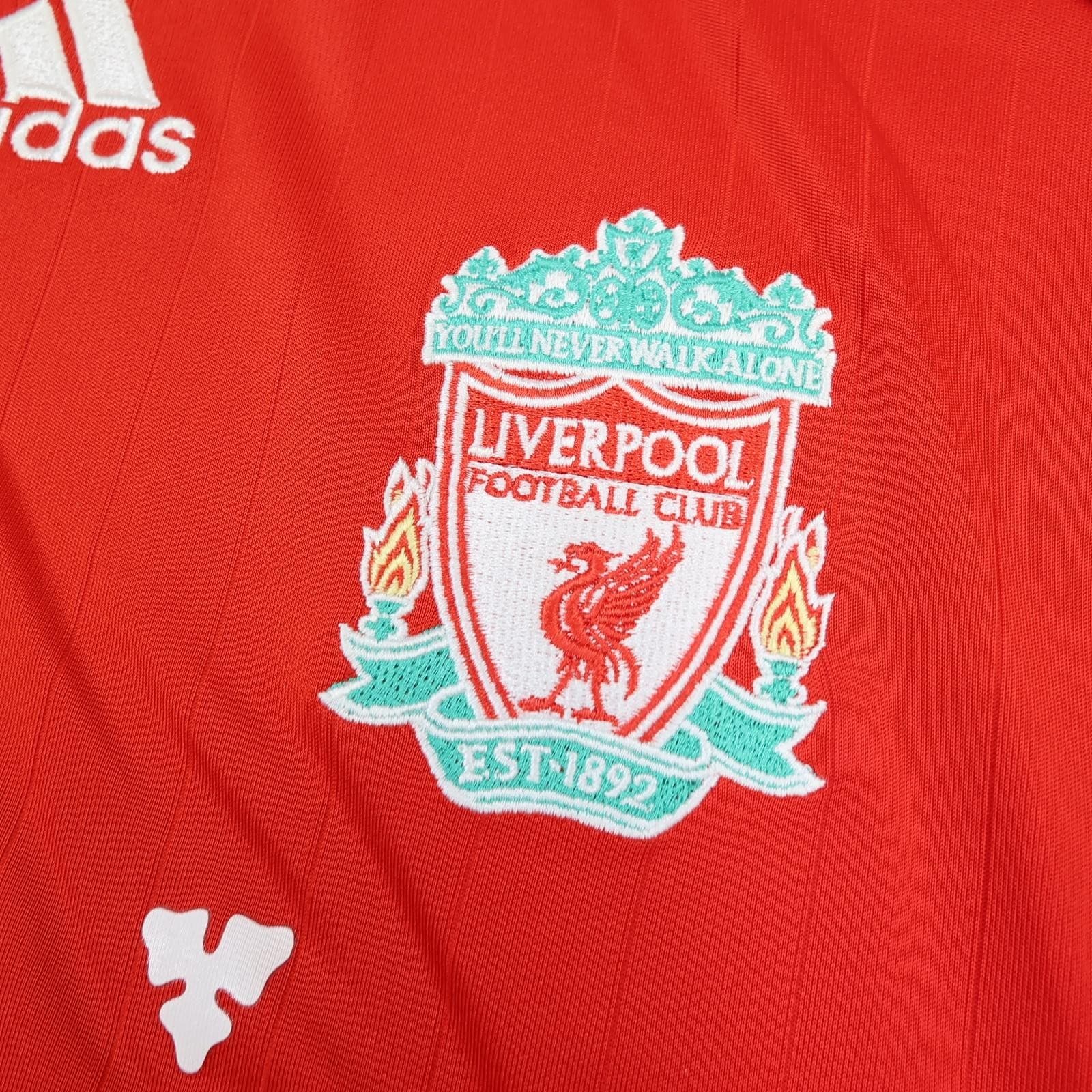 Liverpool Shirt Mens Extra Large Boys Red Home 2006 2008 Adidas Carlsberg photo 4