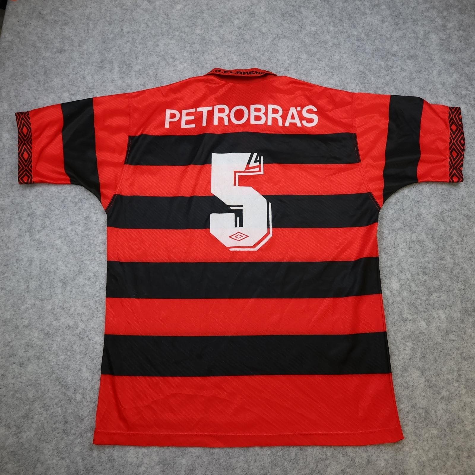 Vintage Flamengo Shirt Mens Medium Red Black Home 1993 1994 Umbro Lubrax 5 photo 2