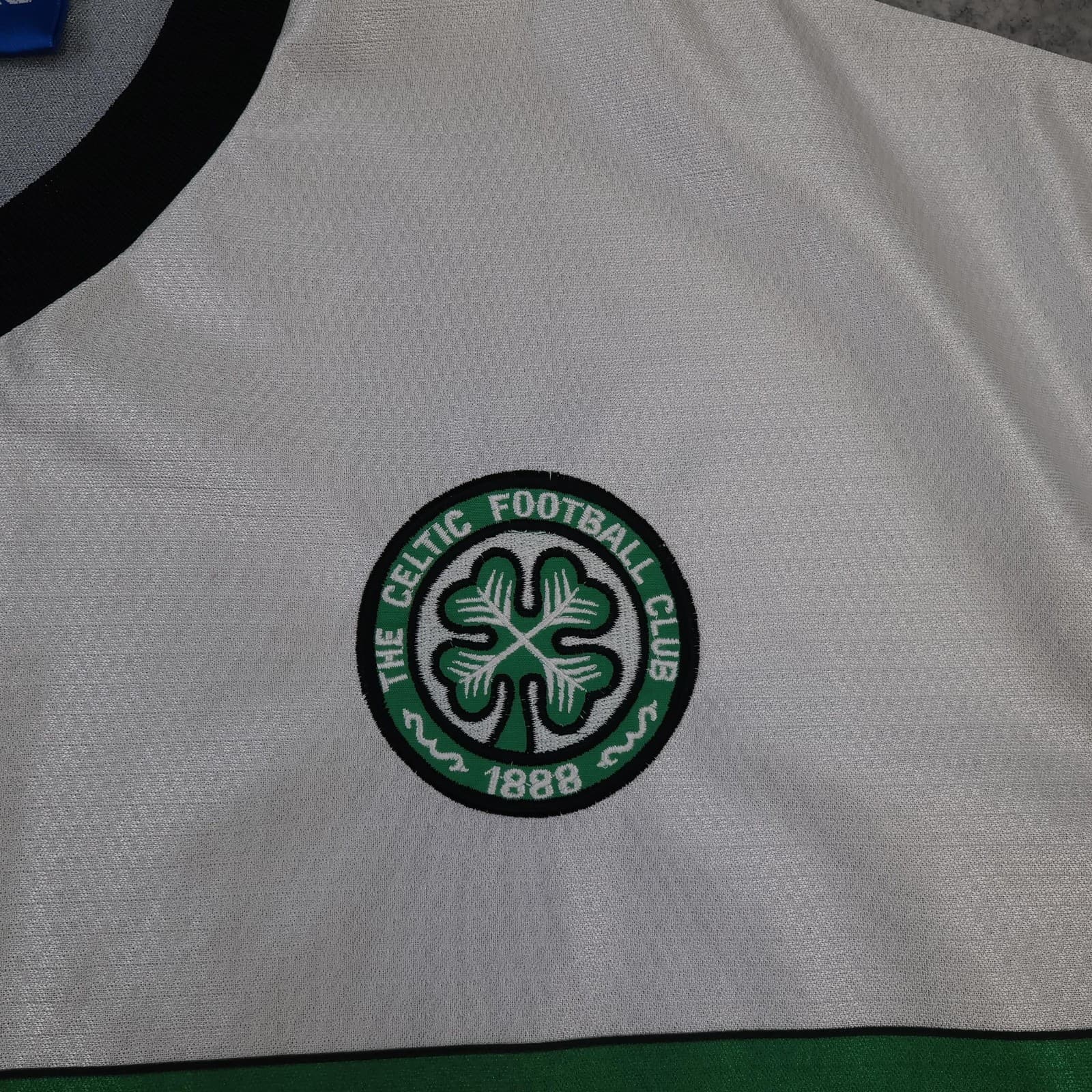 Vintage Celtic Shirt Mens Medium White Black Football Umbro 90s Soccer Jersey photo 3