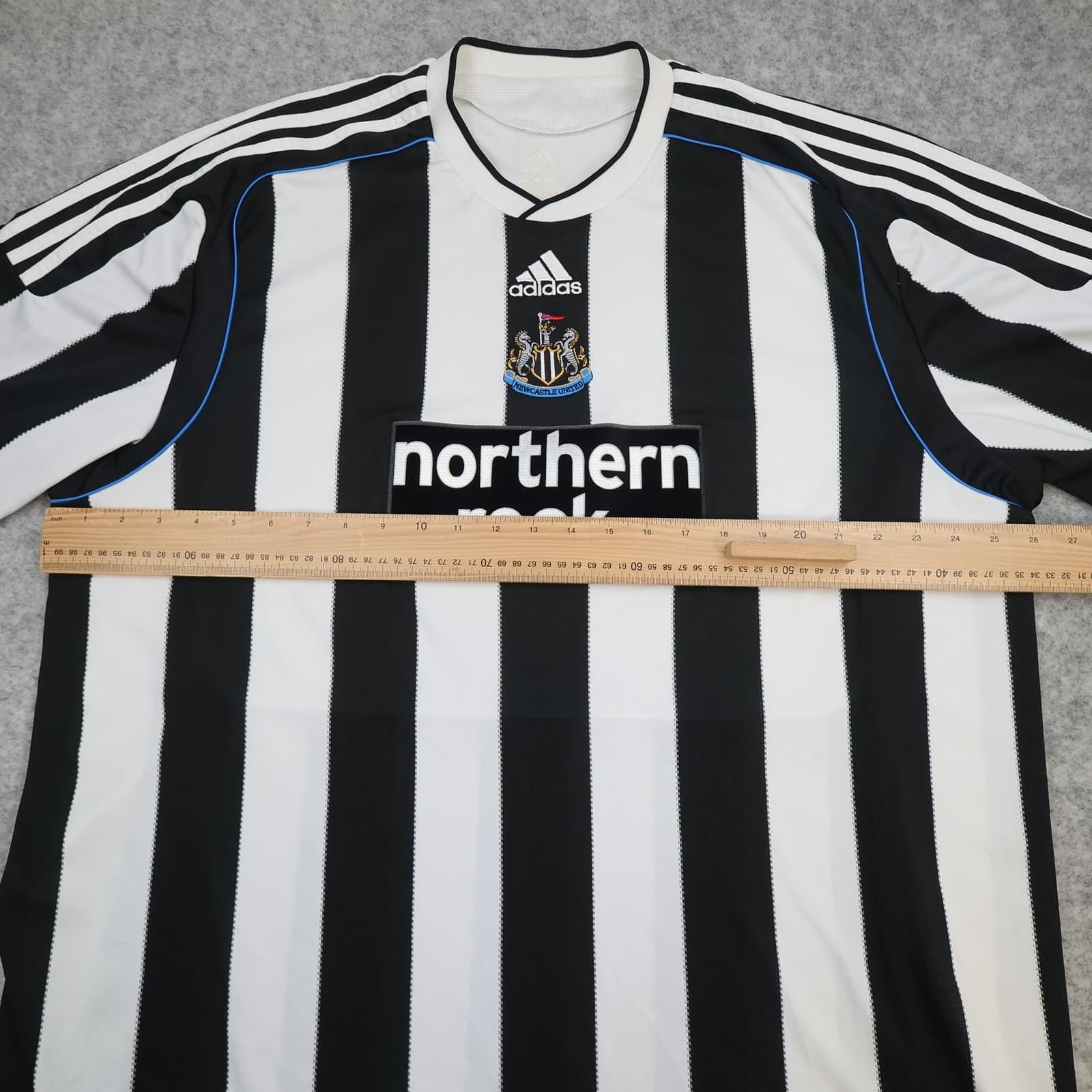 Newcastle United Shirt Mens 3XL Black Home 2009 2010 Football Adidas Jersey photo 9