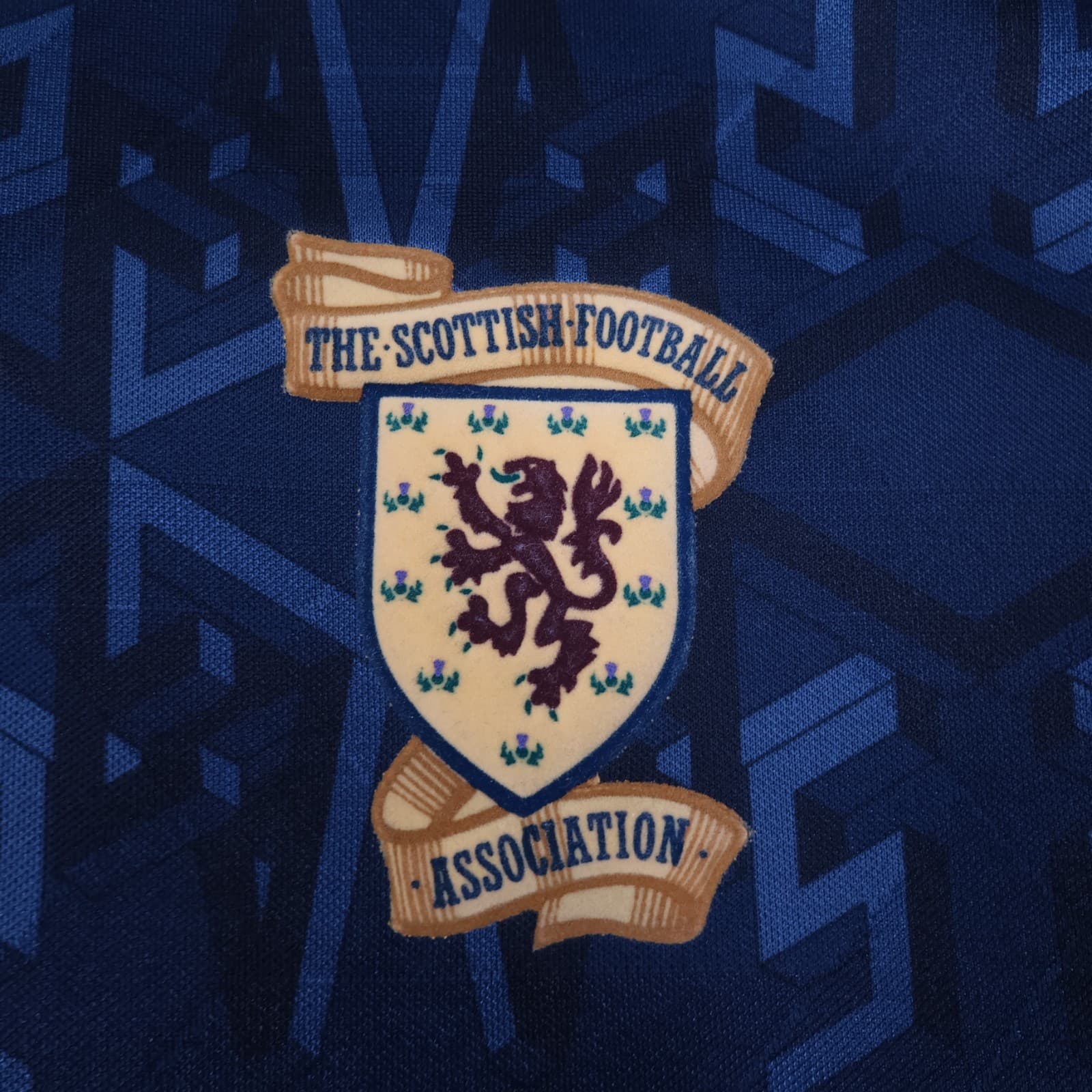 Vintage Scotland Football Shirt Large Blue Home Umbro 1991 1994 Soccer Jersey photo 3