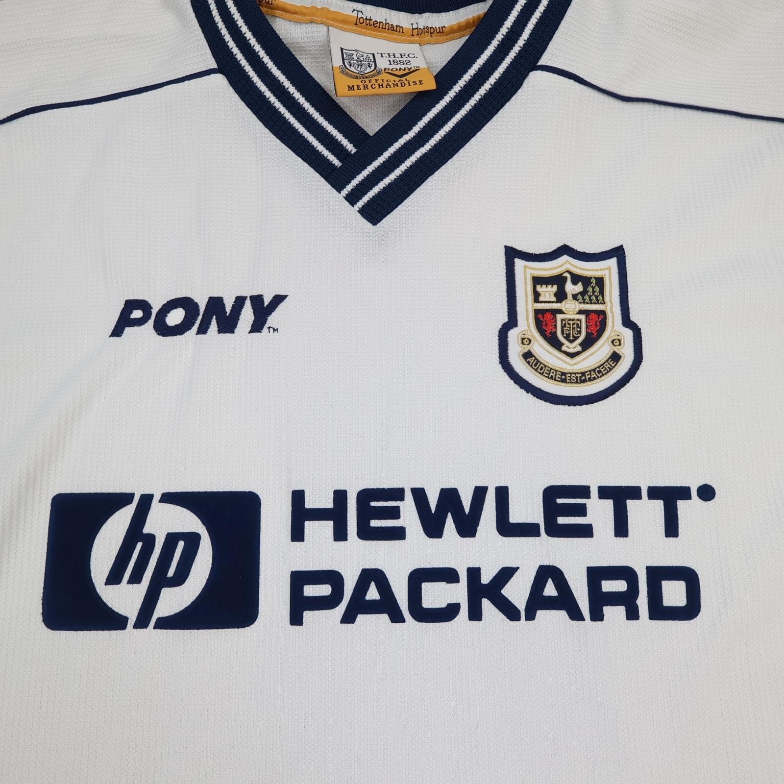 Vintage Tottenham Hotspur Shirt Mens XL White Home 1997 1999 Pony HP Jersey photo 3