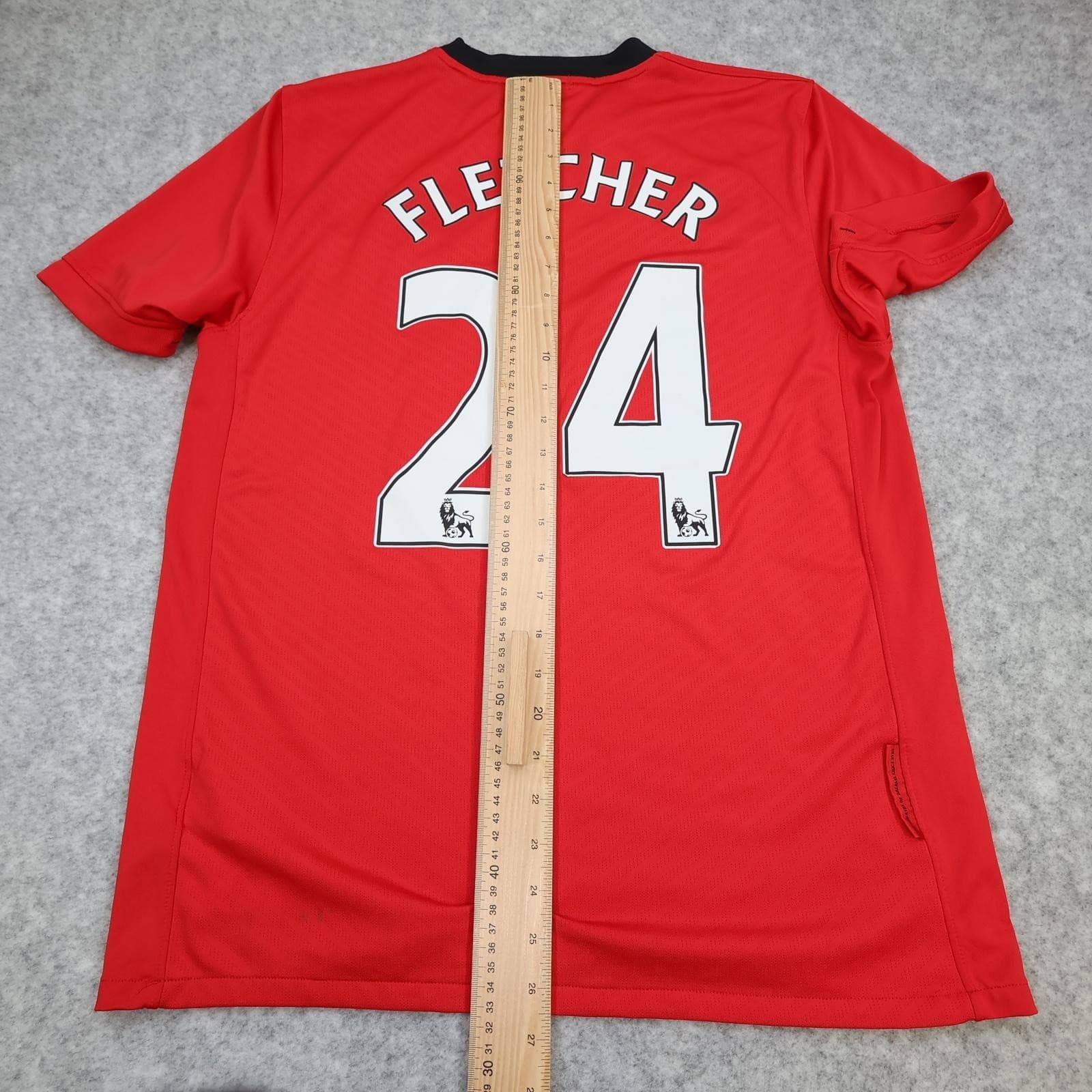 Manchester United Shirt Mens Medium Red Home 2009 2010 Football Nike Fletcher 24 photo 13