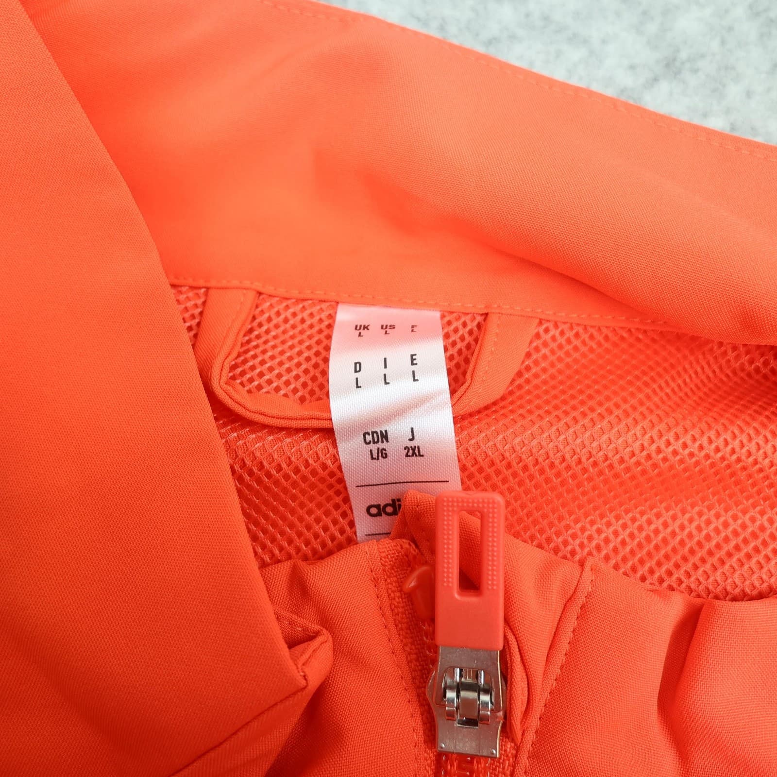 Manchester United Jacket Mens Large Orange Navy Football Adidas Tezos Training photo 5