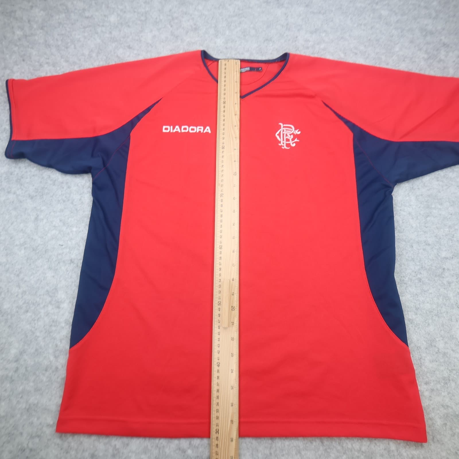 Vintage Rangers Football Shirt Medium Red Training Kit 2003 2004 Diadora Mens photo 10