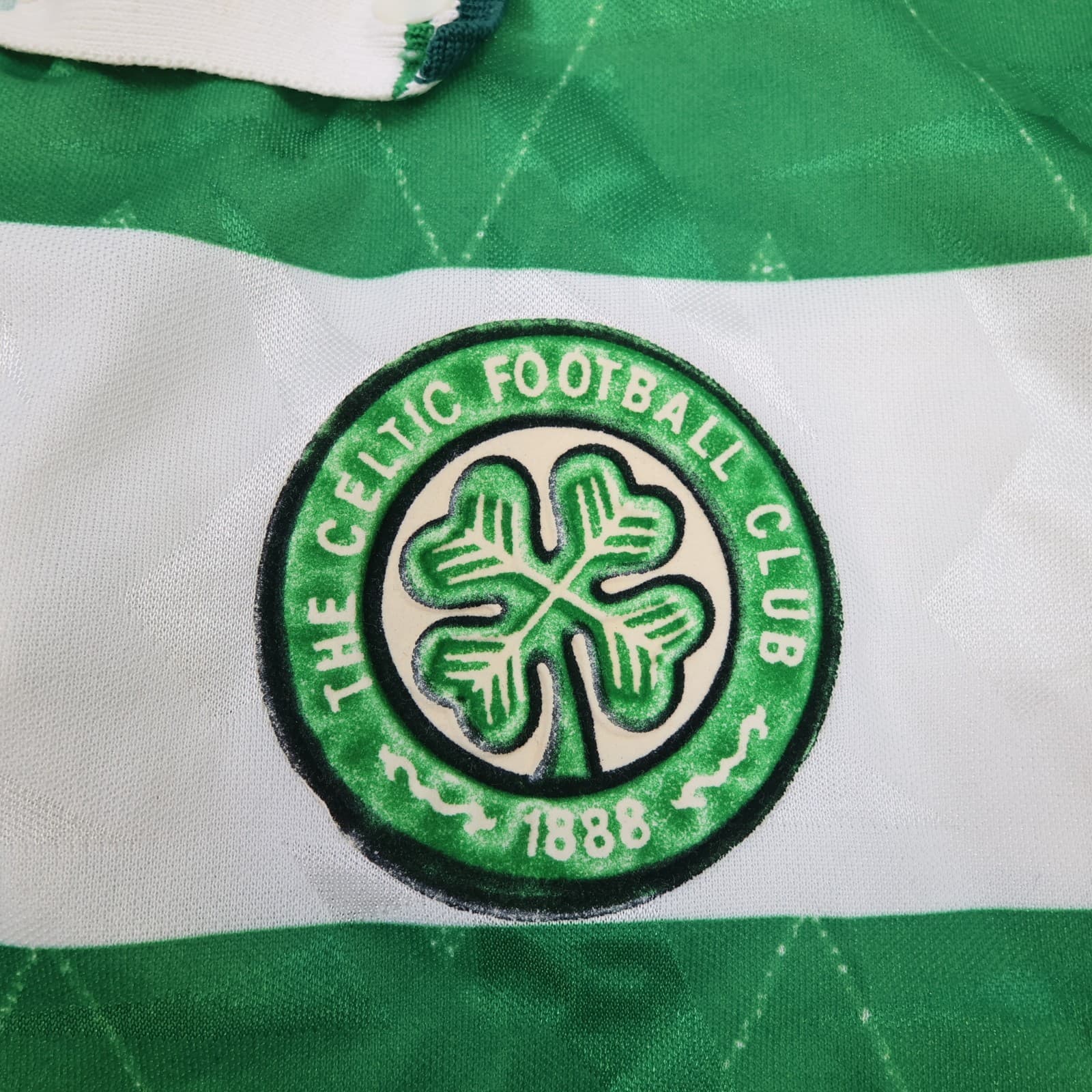 Vintage Celtic Football Shirt Medium Green Home Kit 1989 1991 Umbro Jersey photo 4