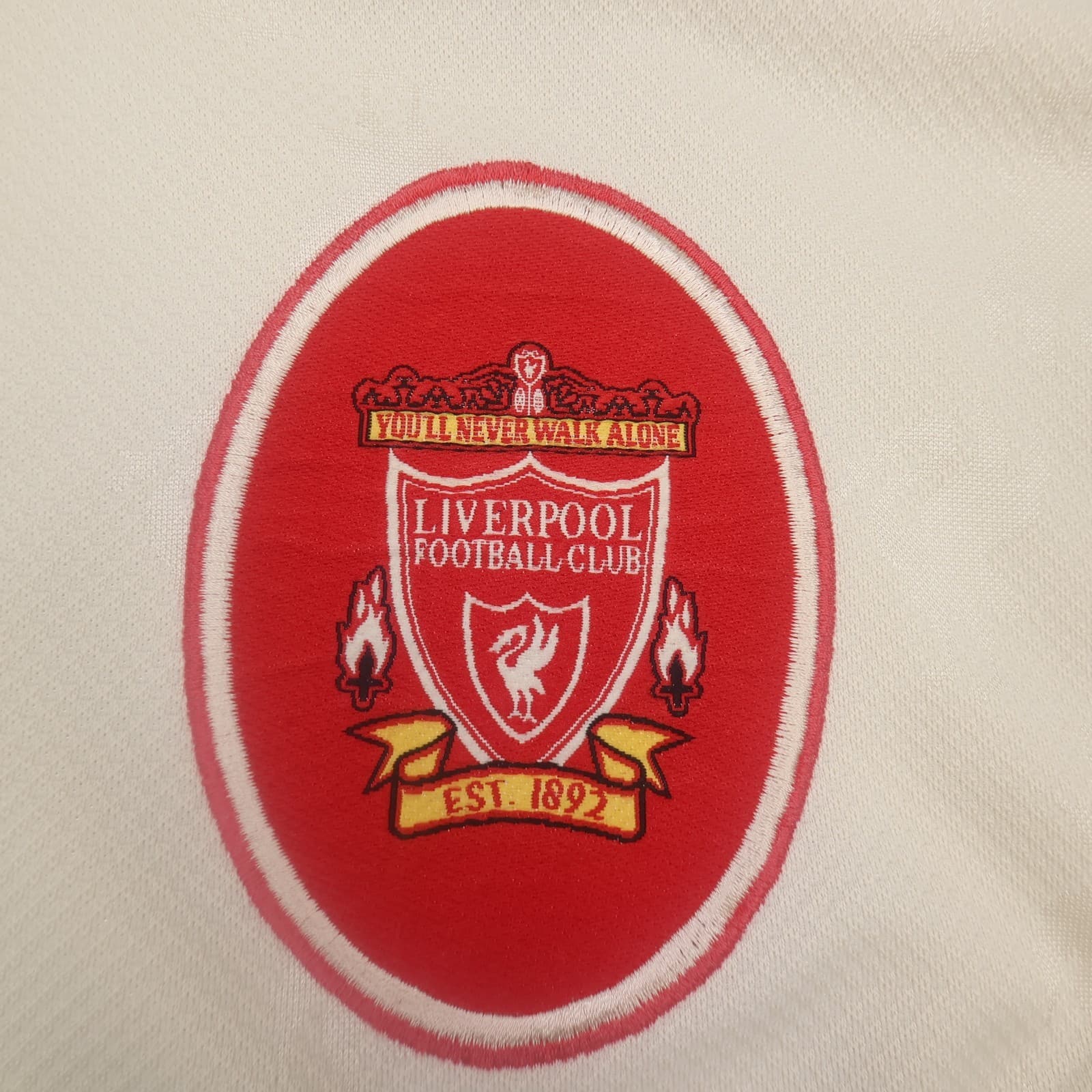 Vintage Liverpool Shirt Medium Beige Away Kit 1996 1997 Reebok Jersey 38/40 90s photo 5