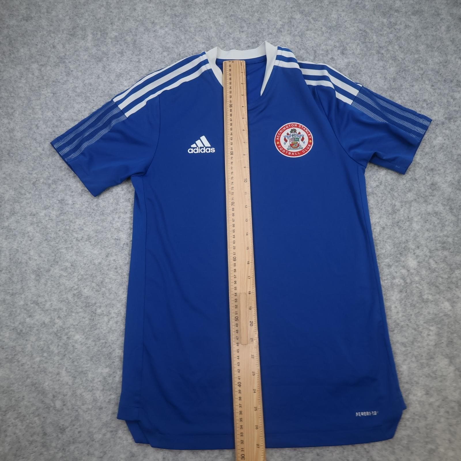 Accrington Stanley Training Shirt Mens Small Blue EFL Football Adidas Jersey photo 11