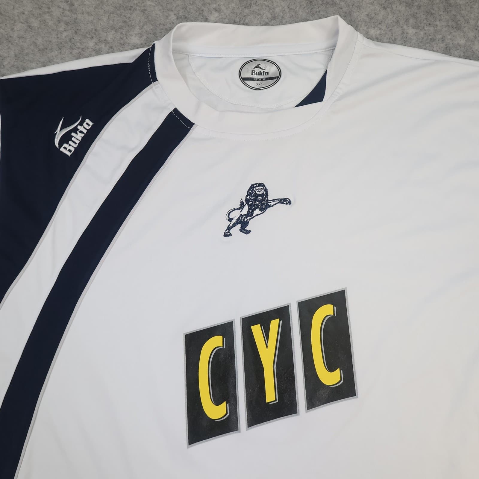 Millwall Shirt Mens 3XL White Away 2008 2009 Bukta CYC Oppida Soccer Jersey photo 3