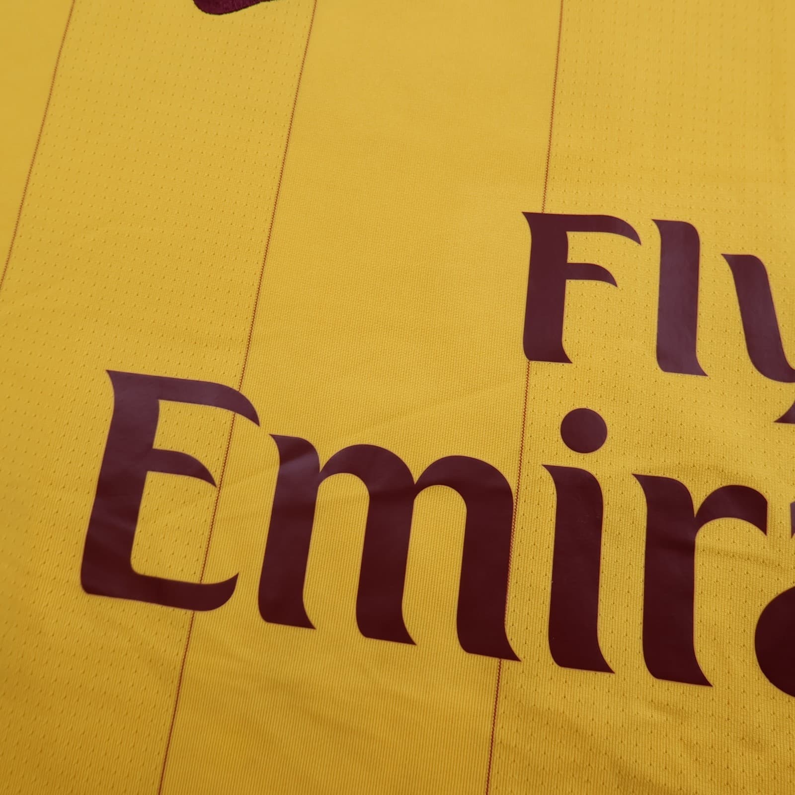 Arsenal Shirt Large Yellow Away Kit 2010 2013 Nike Soccer Jersey Football photo 4