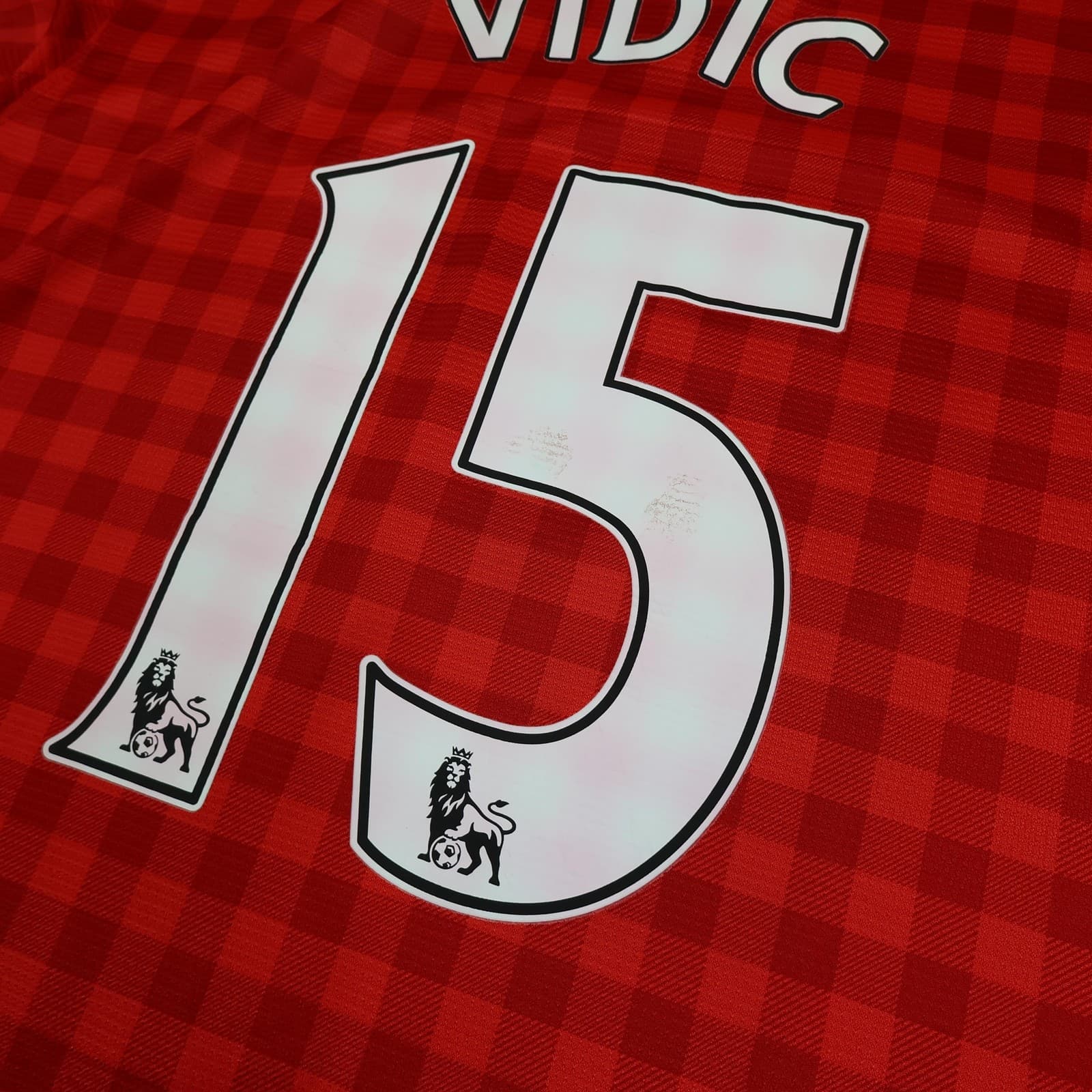 Manchester United Shirt Mens Medium Red Home 2012 2013 Football Nike Vidic 15 photo 10