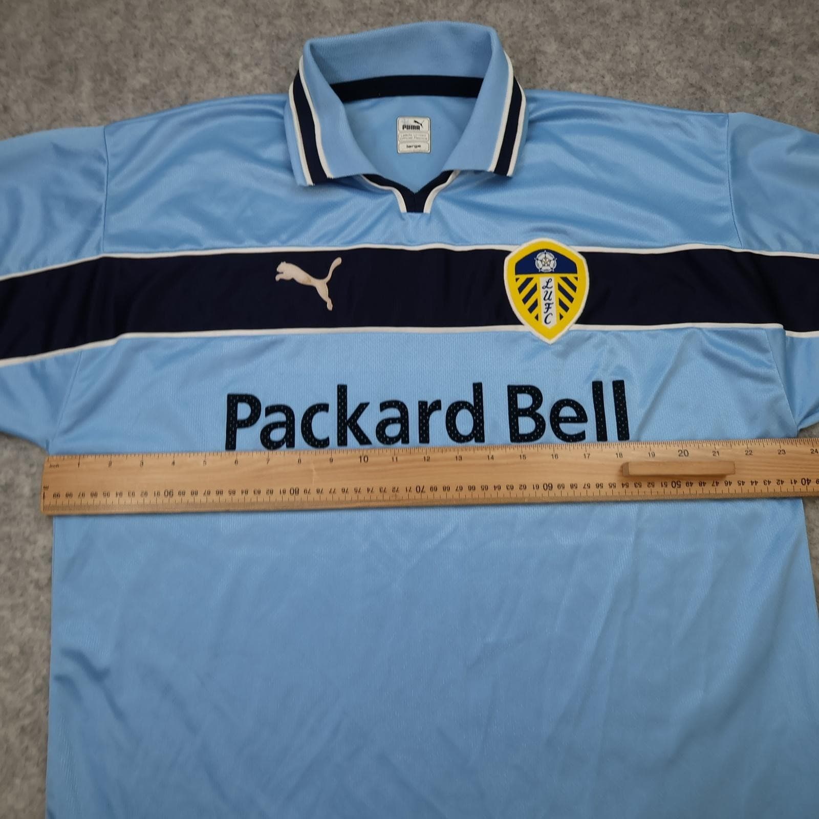 Vintage Leeds United Shirt Mens Large Blue Third 1999 2000 Puma Packard Bell photo 8