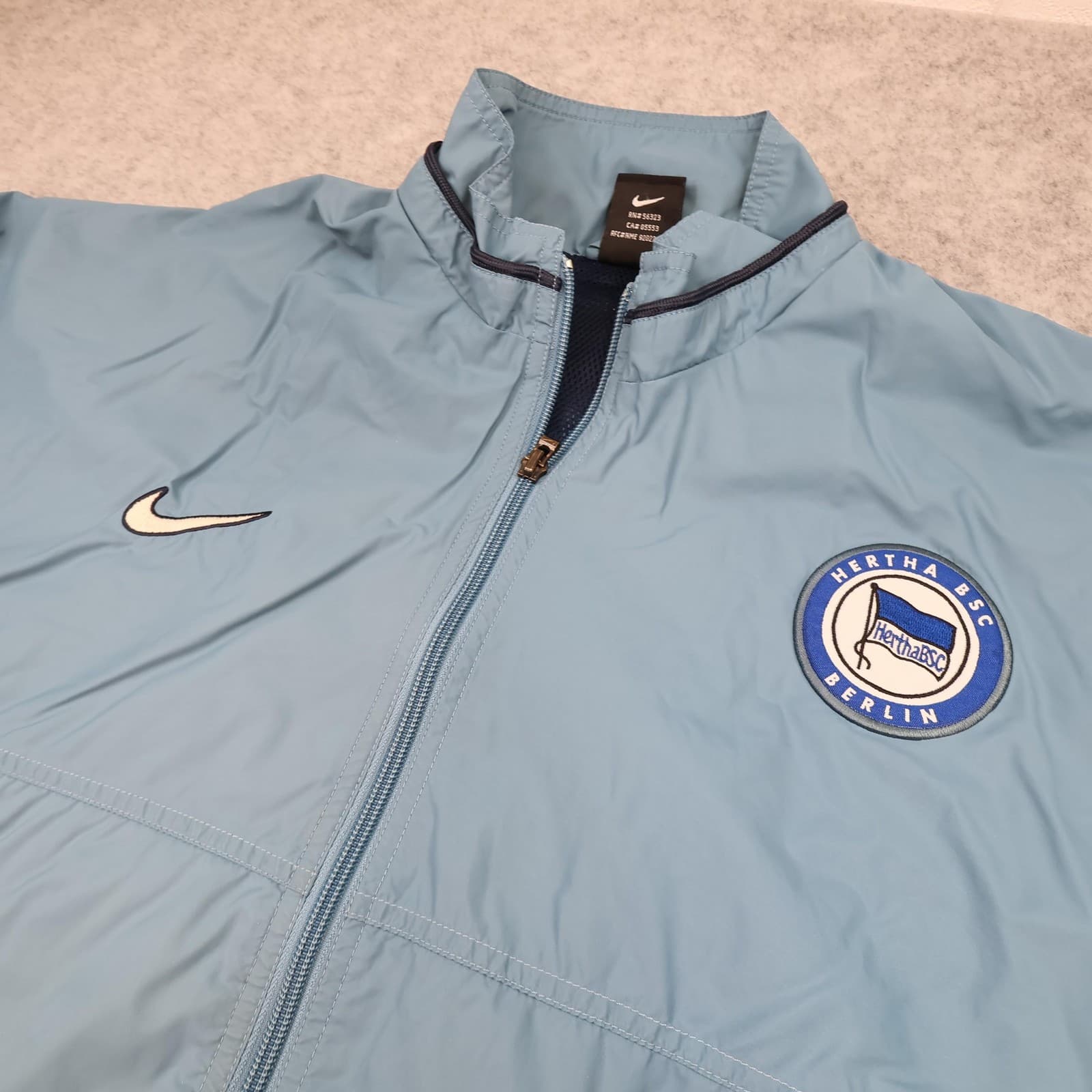 Hertha BSC Berlin Jacket Mens Medium Blue Windbreaker 2000s Nike Team Training photo 4