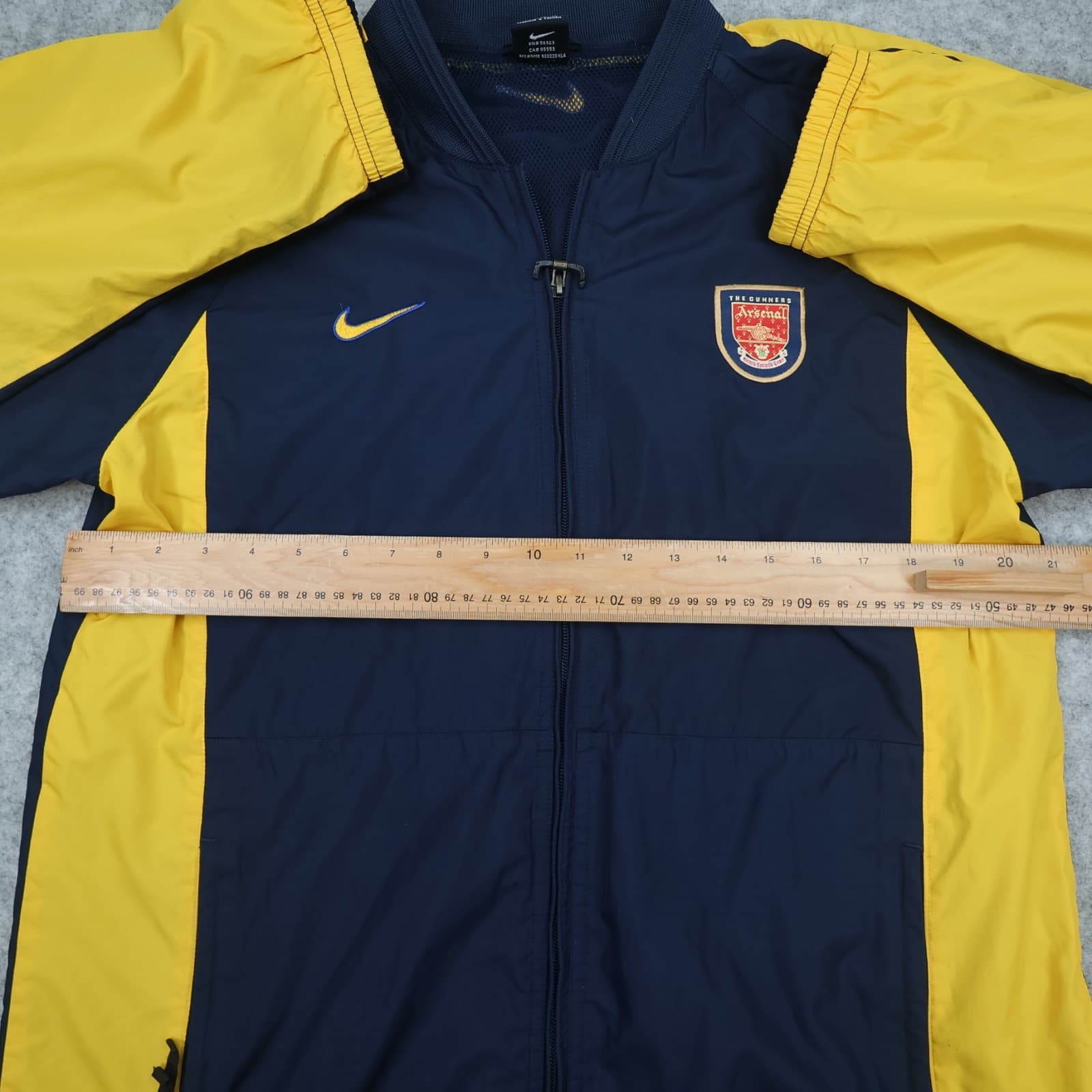 Arsenal Jacket Extra Large Boys 42" Training Rain Nike Windbreaker 1999 2001 photo 9