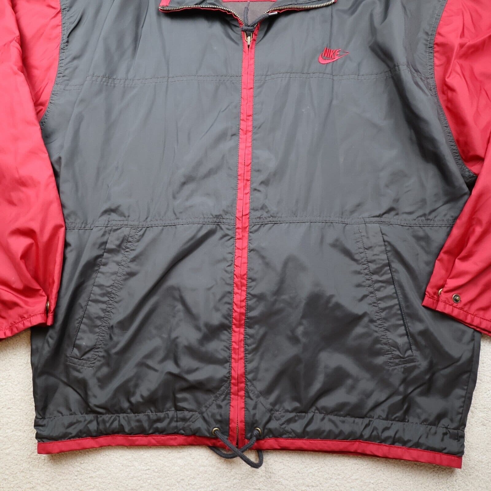 Vintage Nike Tracksuit Large Jacket Windbreaker Blue Ribbon Sports Black Red 90s photo 6