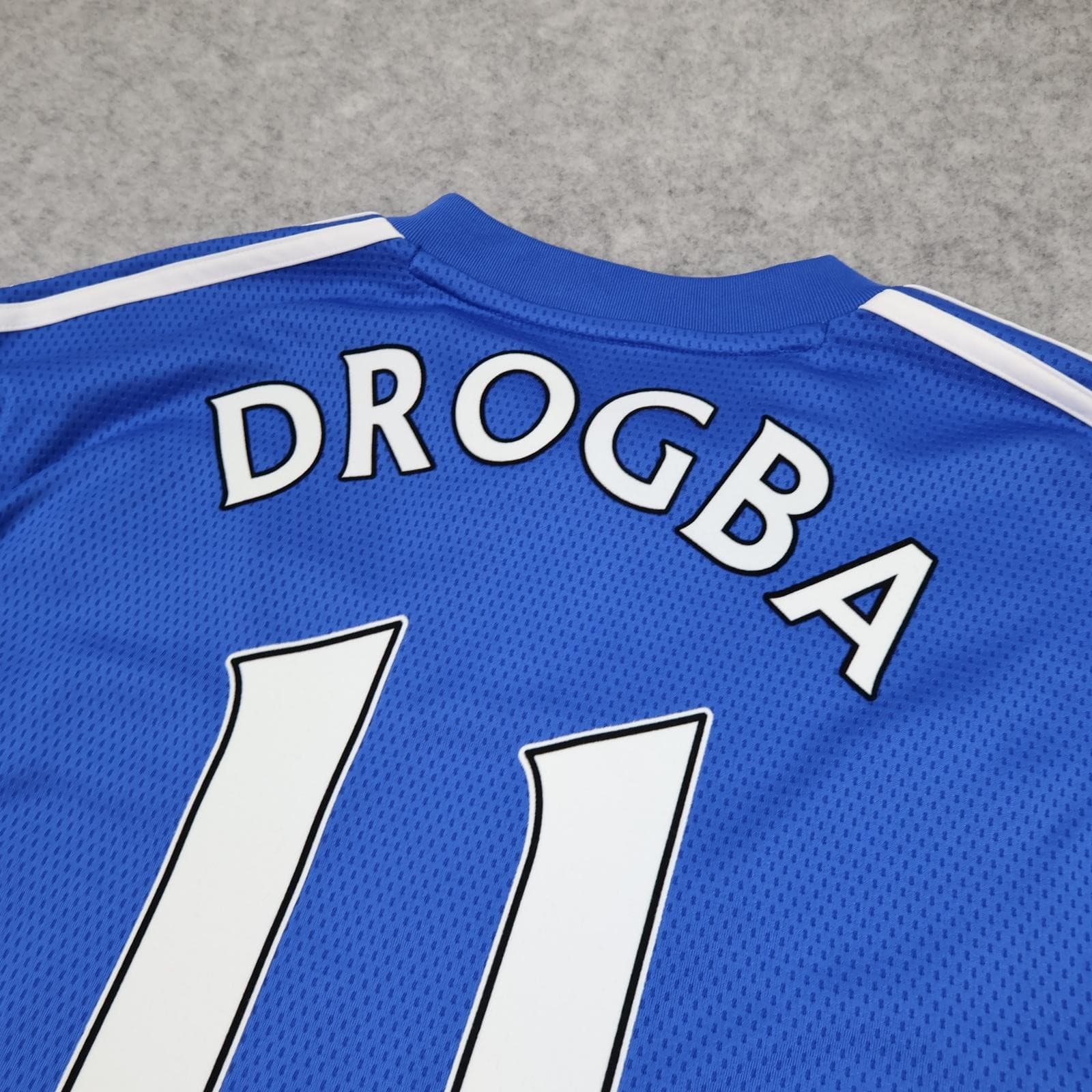 Chelsea Shirt Mens Medium Blue Home 2009 2010 Adidas Drogba 11 Soccer Jersey photo 11