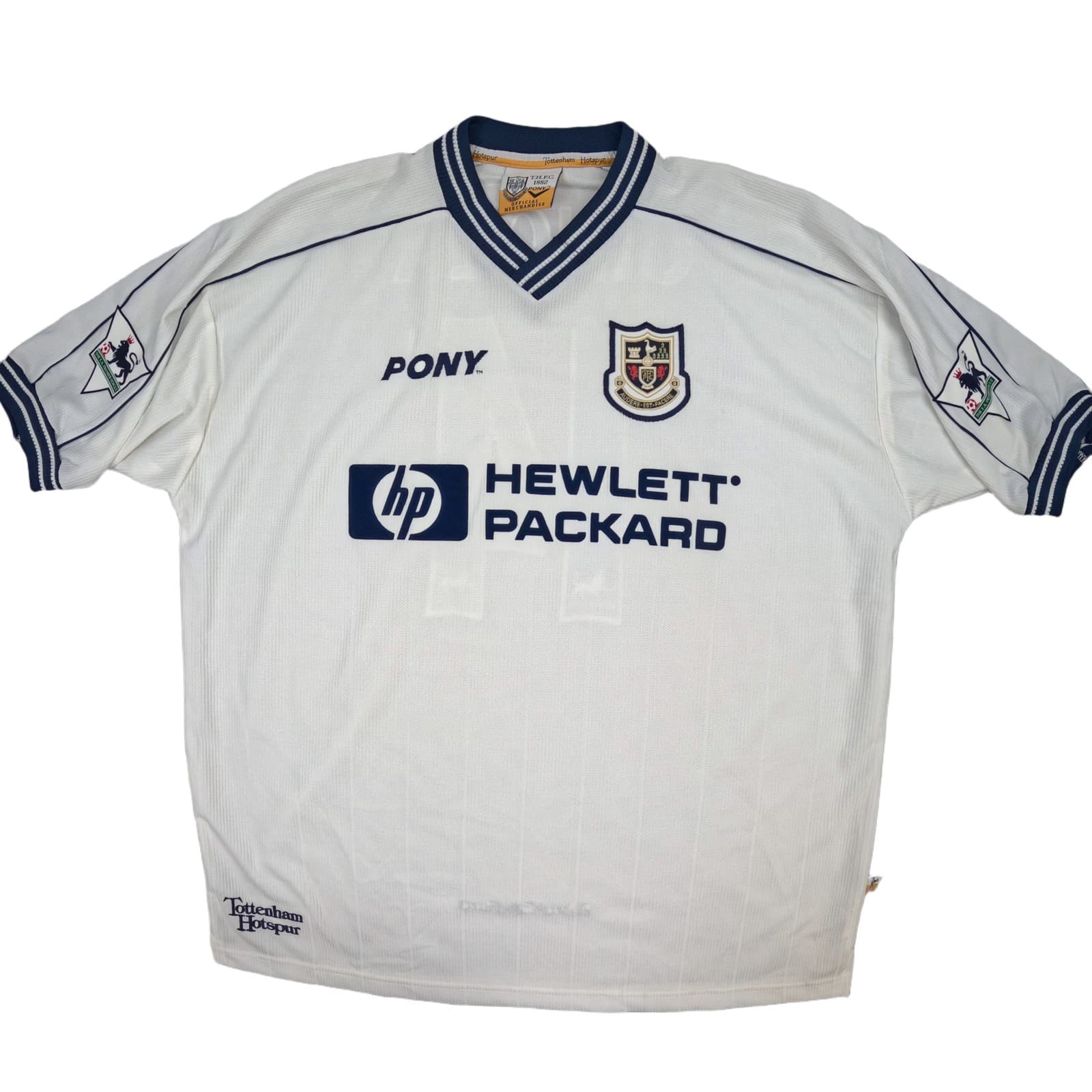 Tottenham Hotspur Football Shirt Extra Large White Home 1997 1999 PONY Ginola 14 photo 2