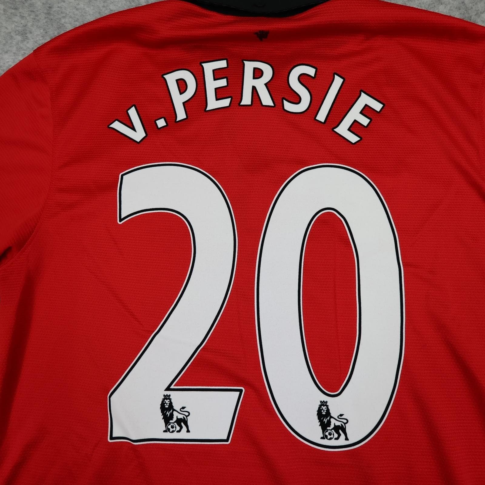 Manchester United Shirt Mens Large Red Home 2013 2014 Football Nike V Persie 20 photo 3