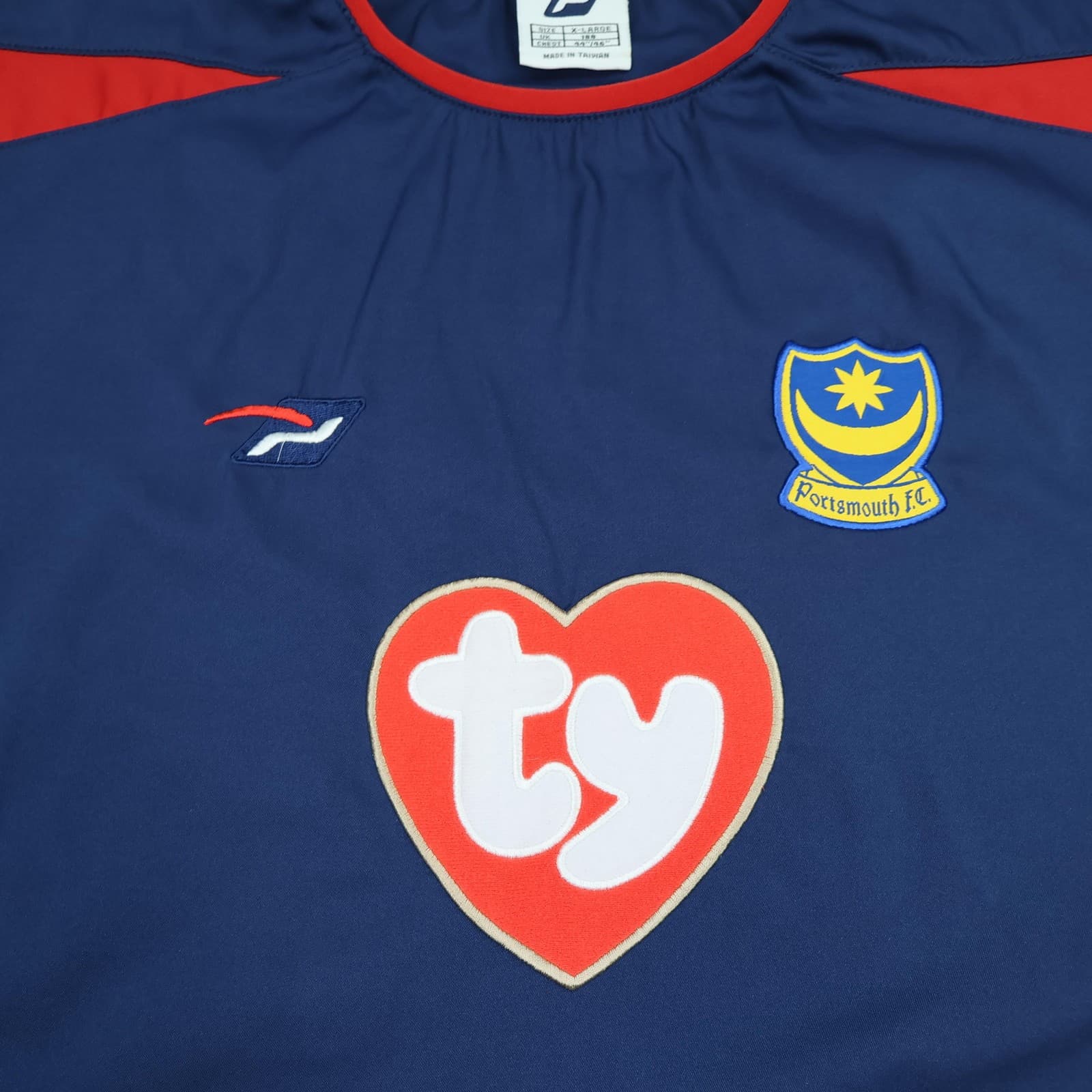 Vintage Portsmouth Shirt Mens XL Blue Away 2003 2004 Football Pompey Sport Ty photo 4