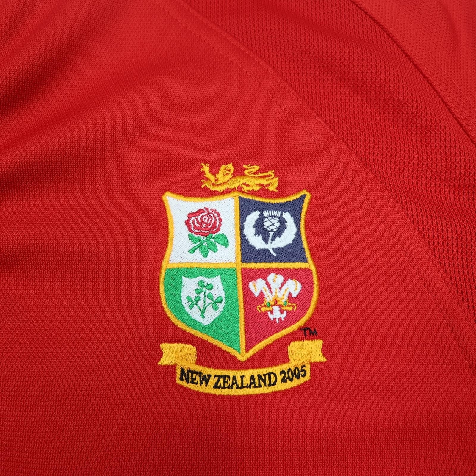 Vintage British Lions Rugby Shirt Mens XL Red Rugby Union Adidas Zurich 2005 photo 4