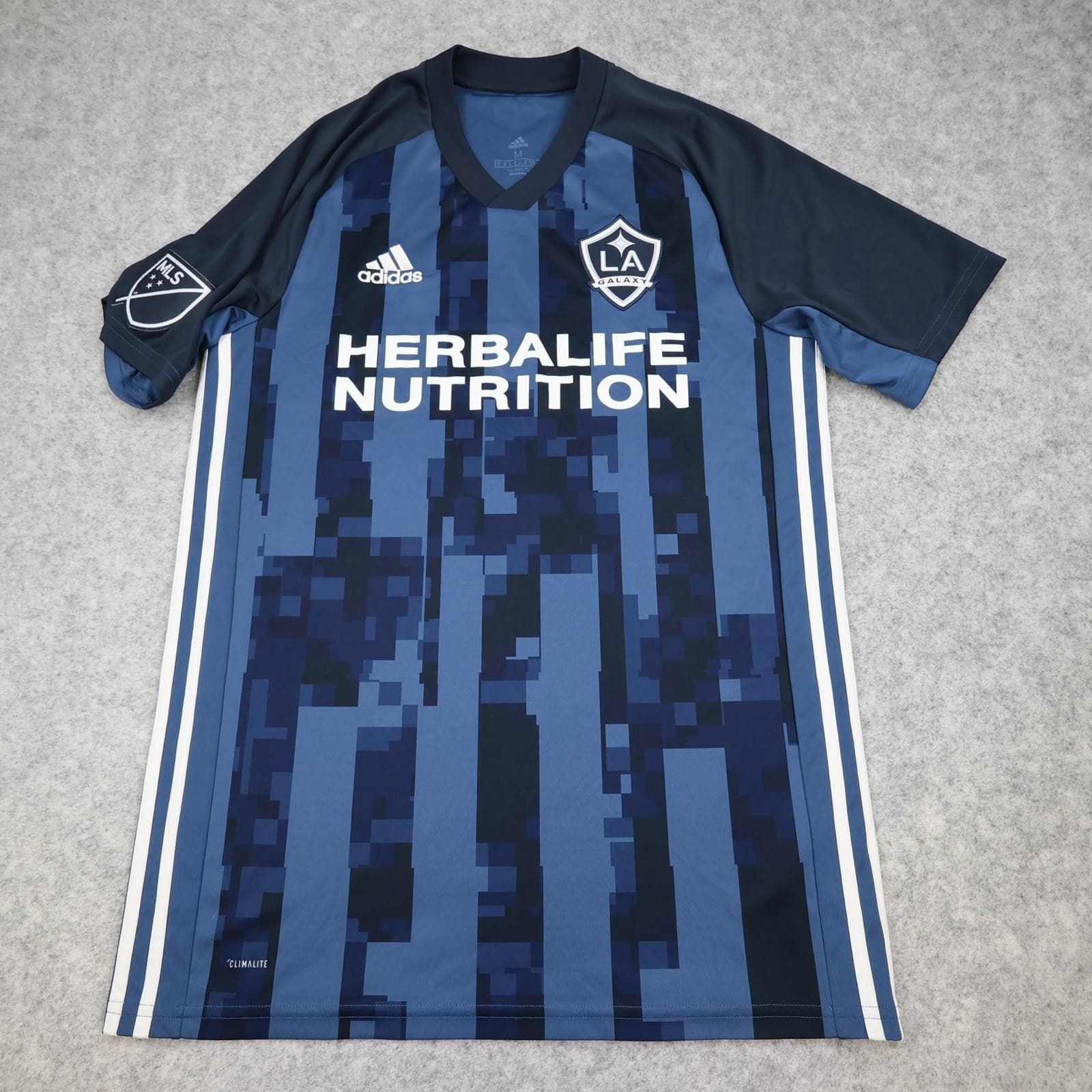 LA Galaxy Shirt Mens Medium Blue 2019 2020 Football Adidas Soccer Jersey