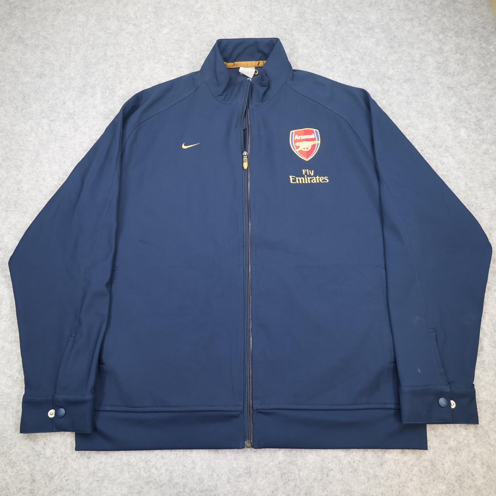 Arsenal Jacket Mens Extra Large Navy EPL 2007 2008 Nike Fly Emirates Track Top