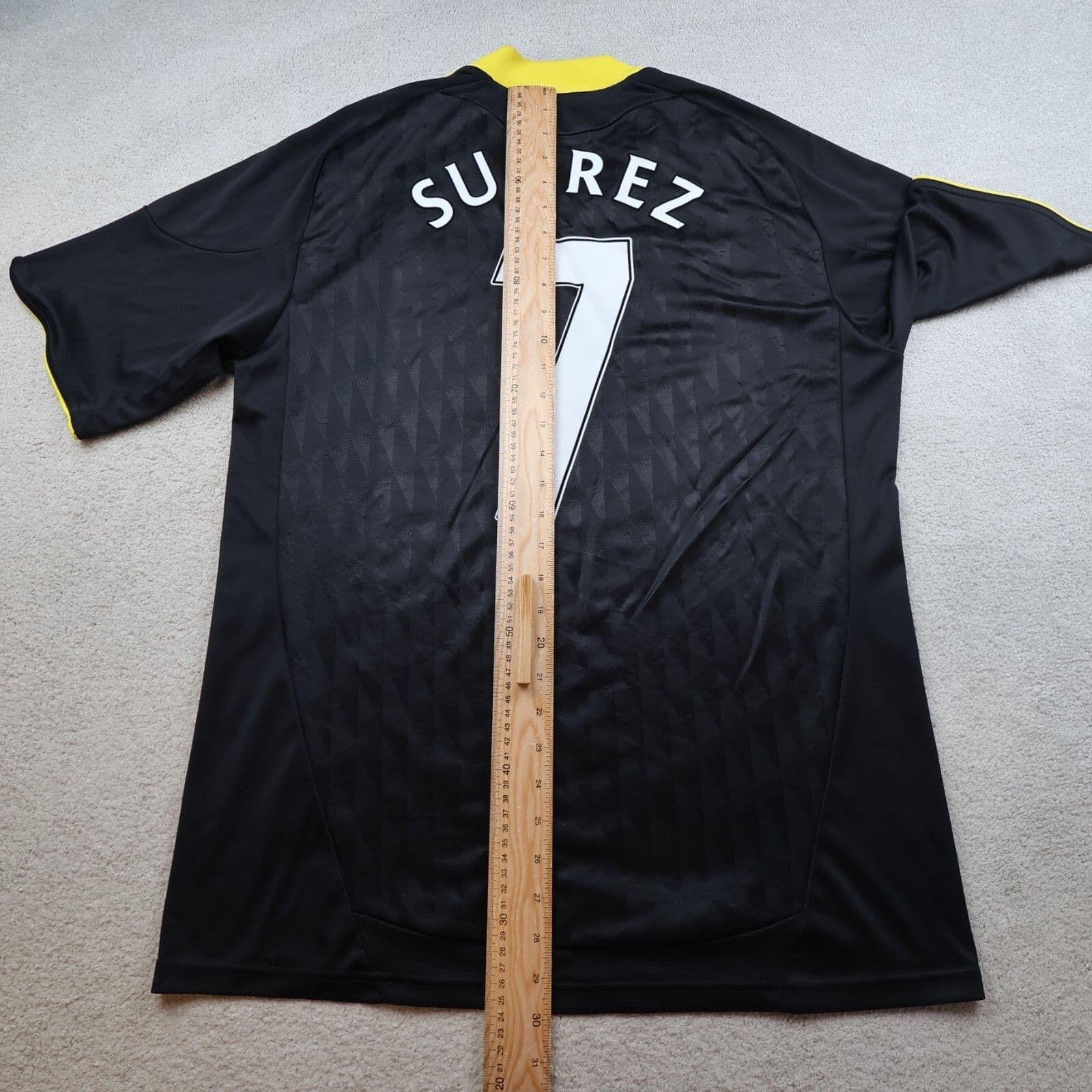 Liverpool Shirt Large Black Away Kit 2010 2011 Adidas Soccer Jersey Luis Suarez photo 10