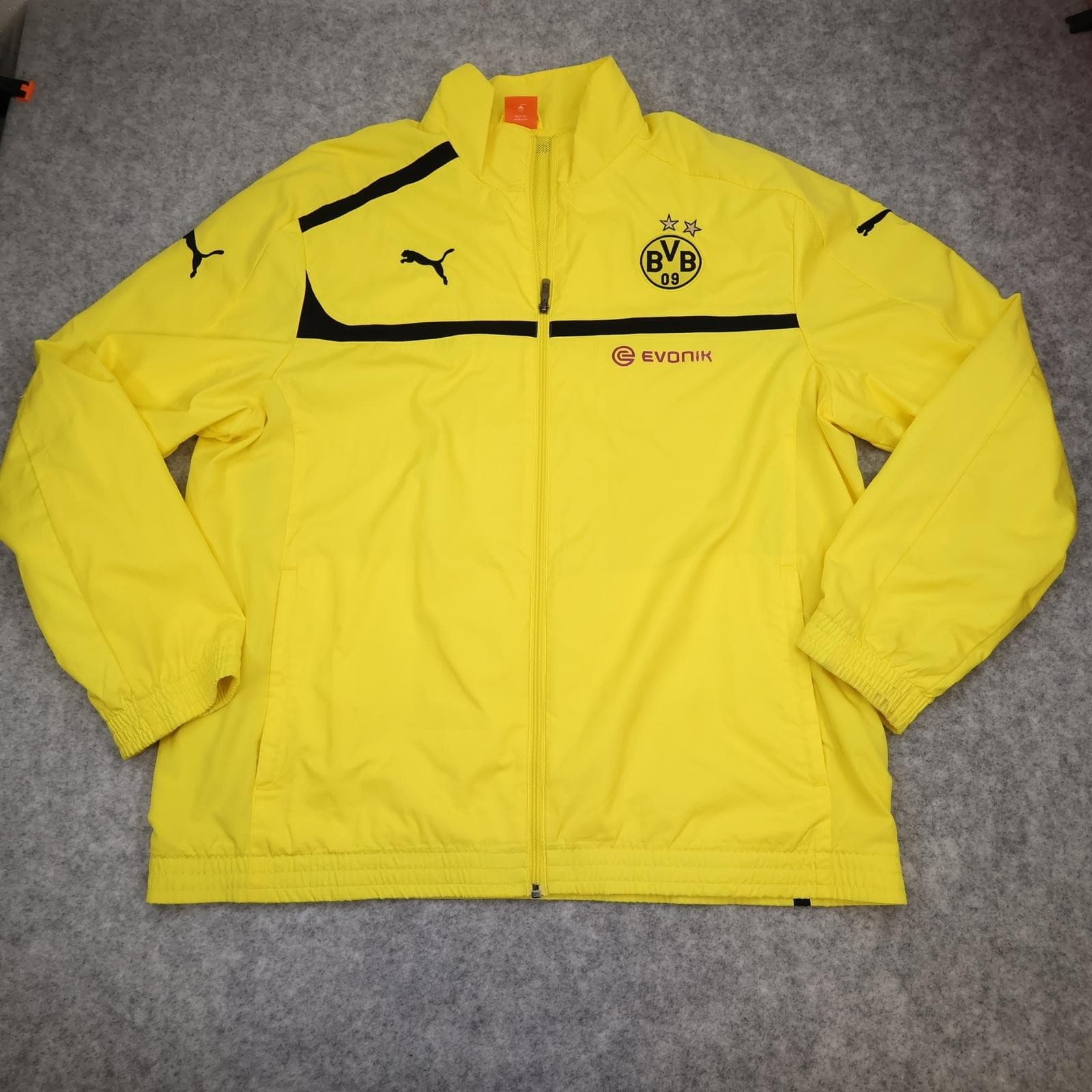 Borussia Dortmund Jacket Mens 2XL Yellow Football Puma Evonik Training