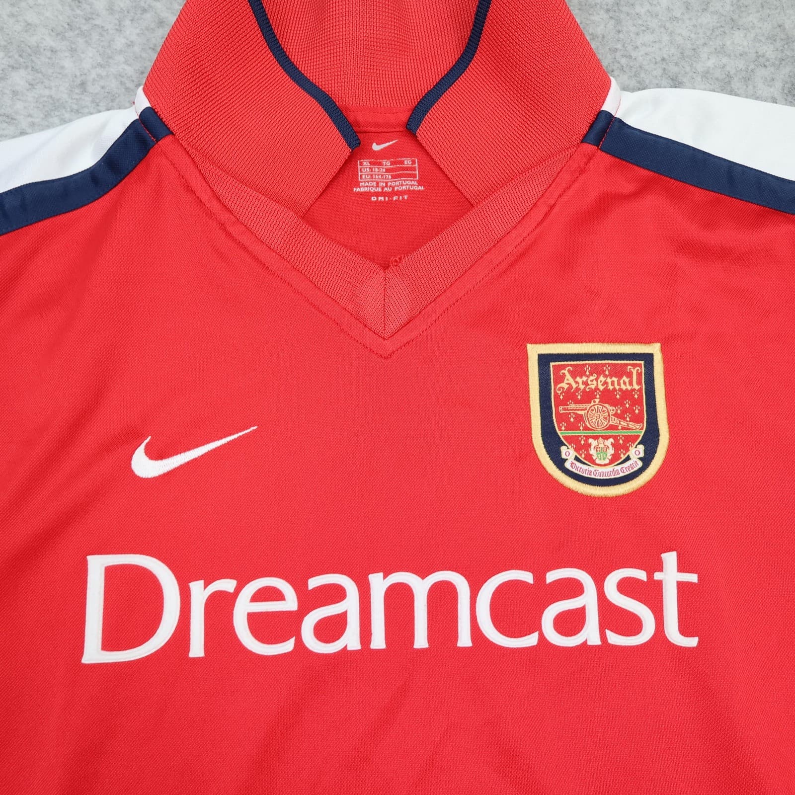 Vintage Arsenal Shirt Kids XL Red Home 2000 2002 Football Nike Dreamcast photo 4