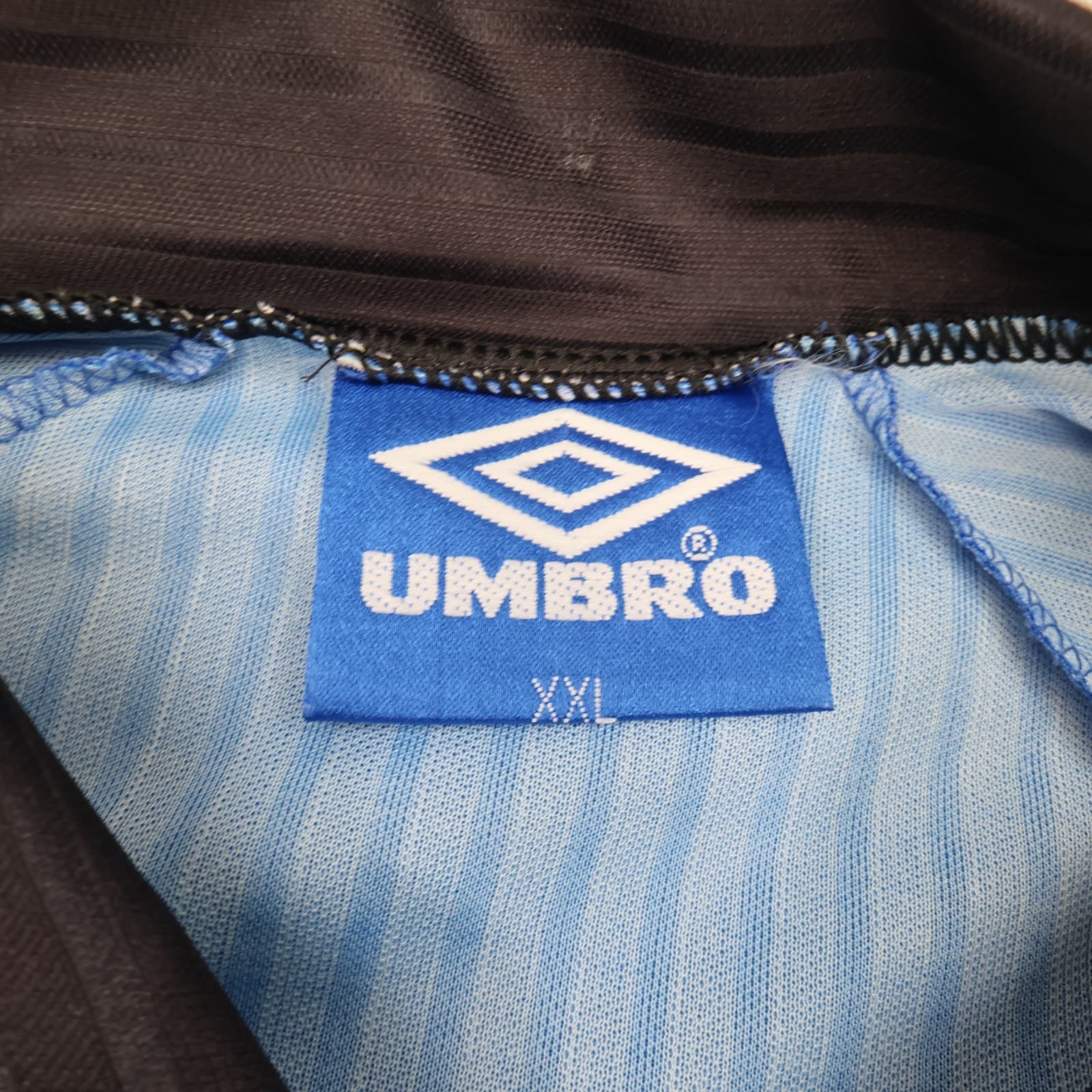 Vintage Manchester United Shirt 2XL Blue Third Kit 1996 1998 Umbro Soccer Jersey photo 5