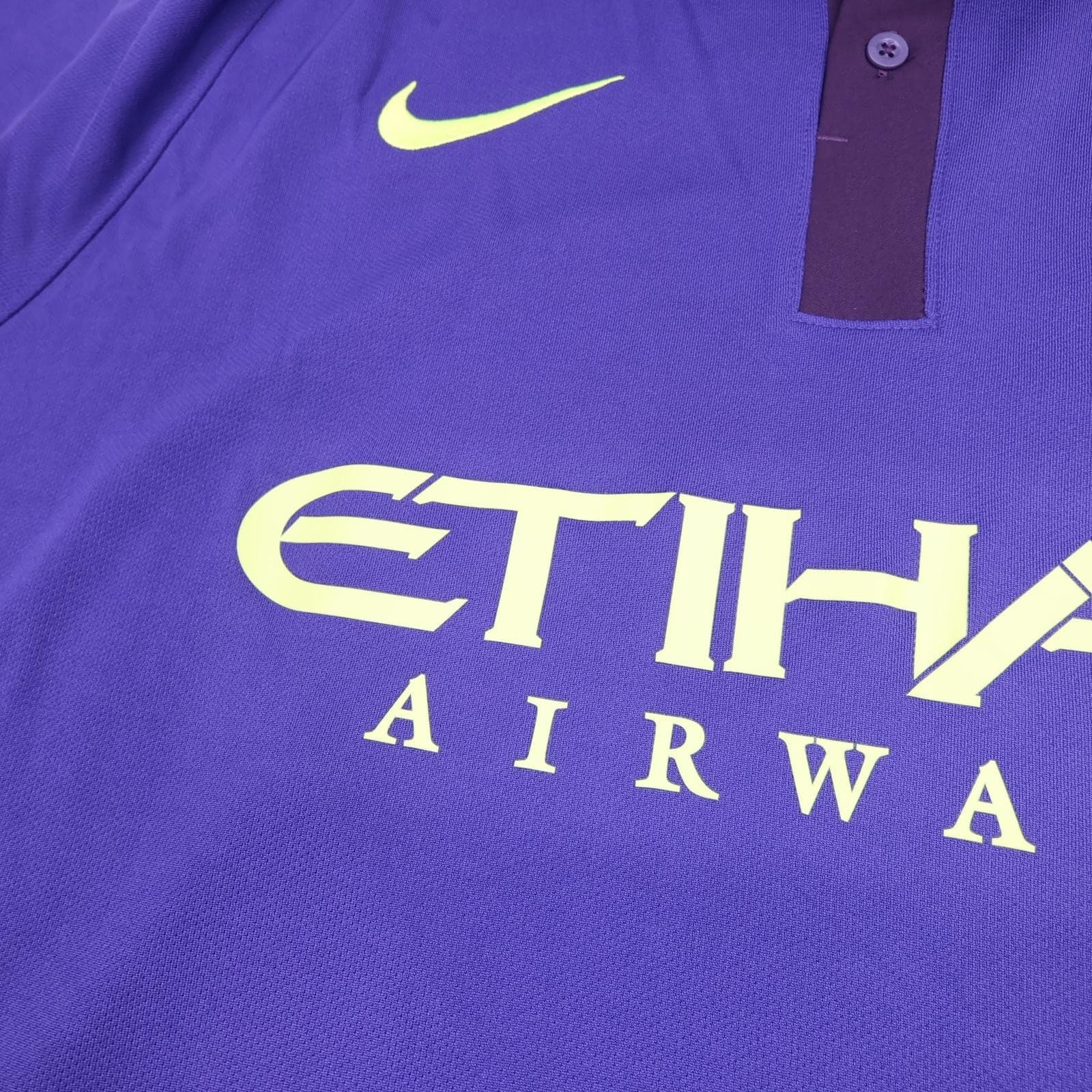 Manchester City Shirt Mens XL Purple 3rd Kit 2014 2015 Football Nike Aguero 16 photo 4