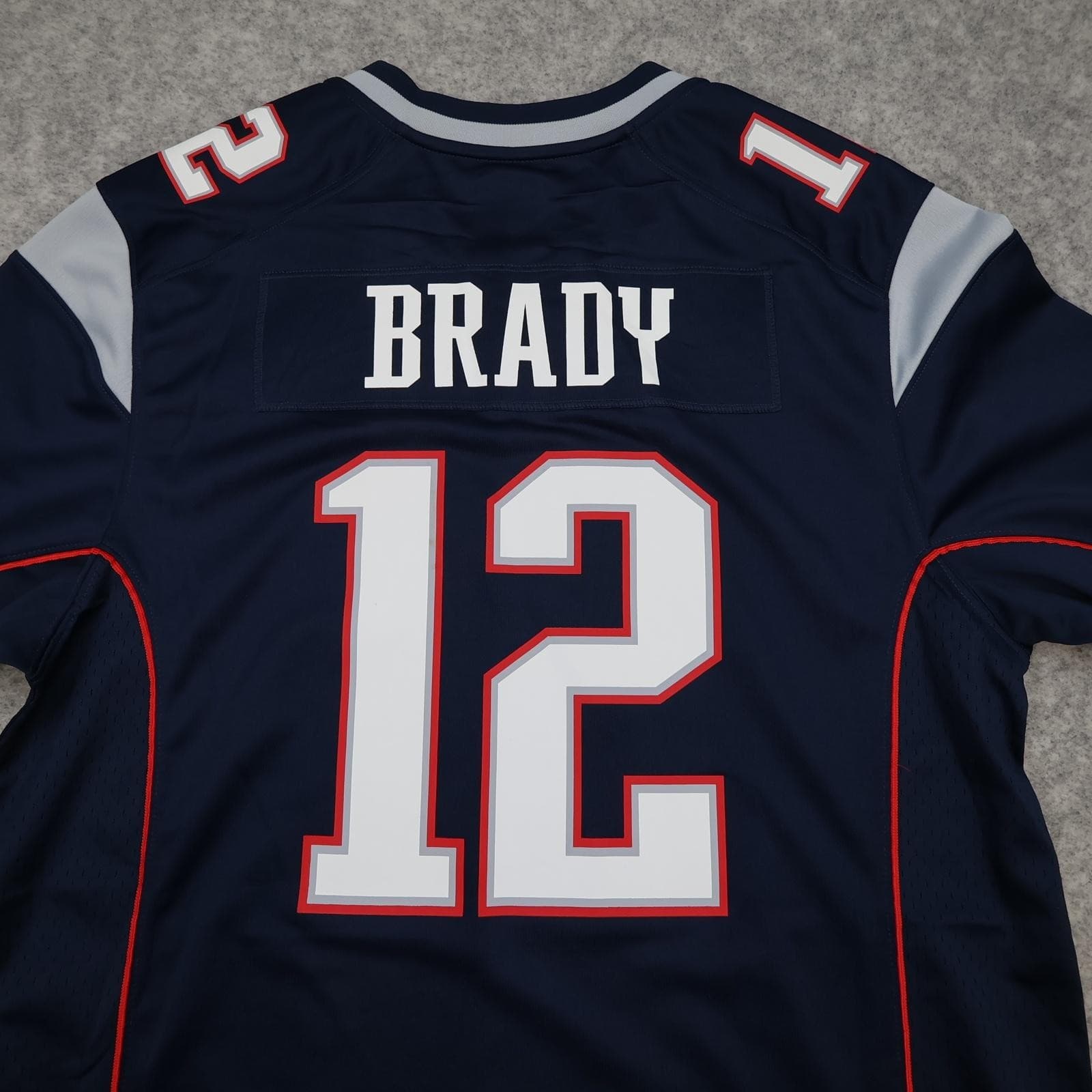 New England Patriots Football Jersey Mens Large Blue Home NFL Nike Brady 12 photo 16