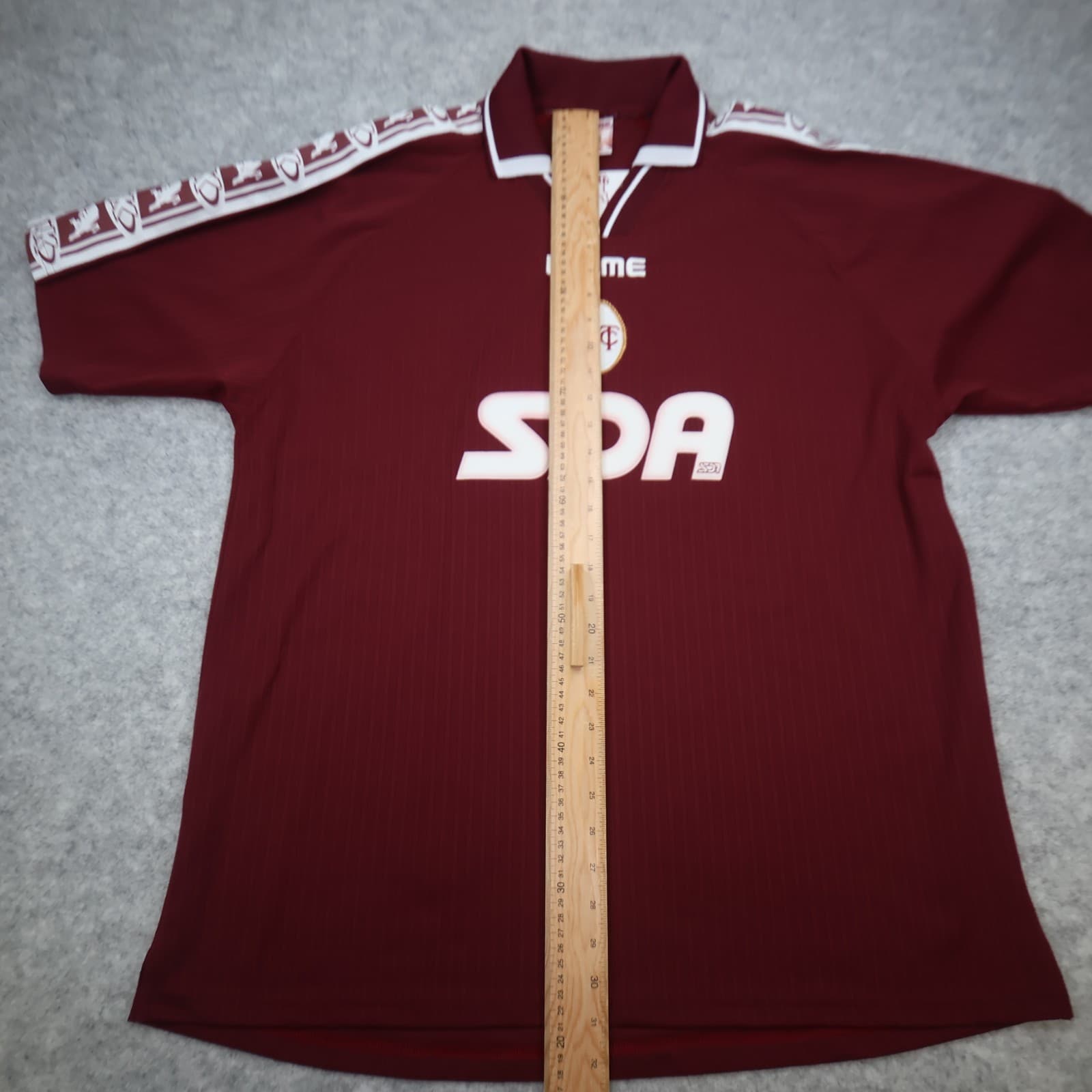 Vintage Torino Shirt Extra Large Burgundy Shirt 1999 2000 Kelme Football Jersey photo 12