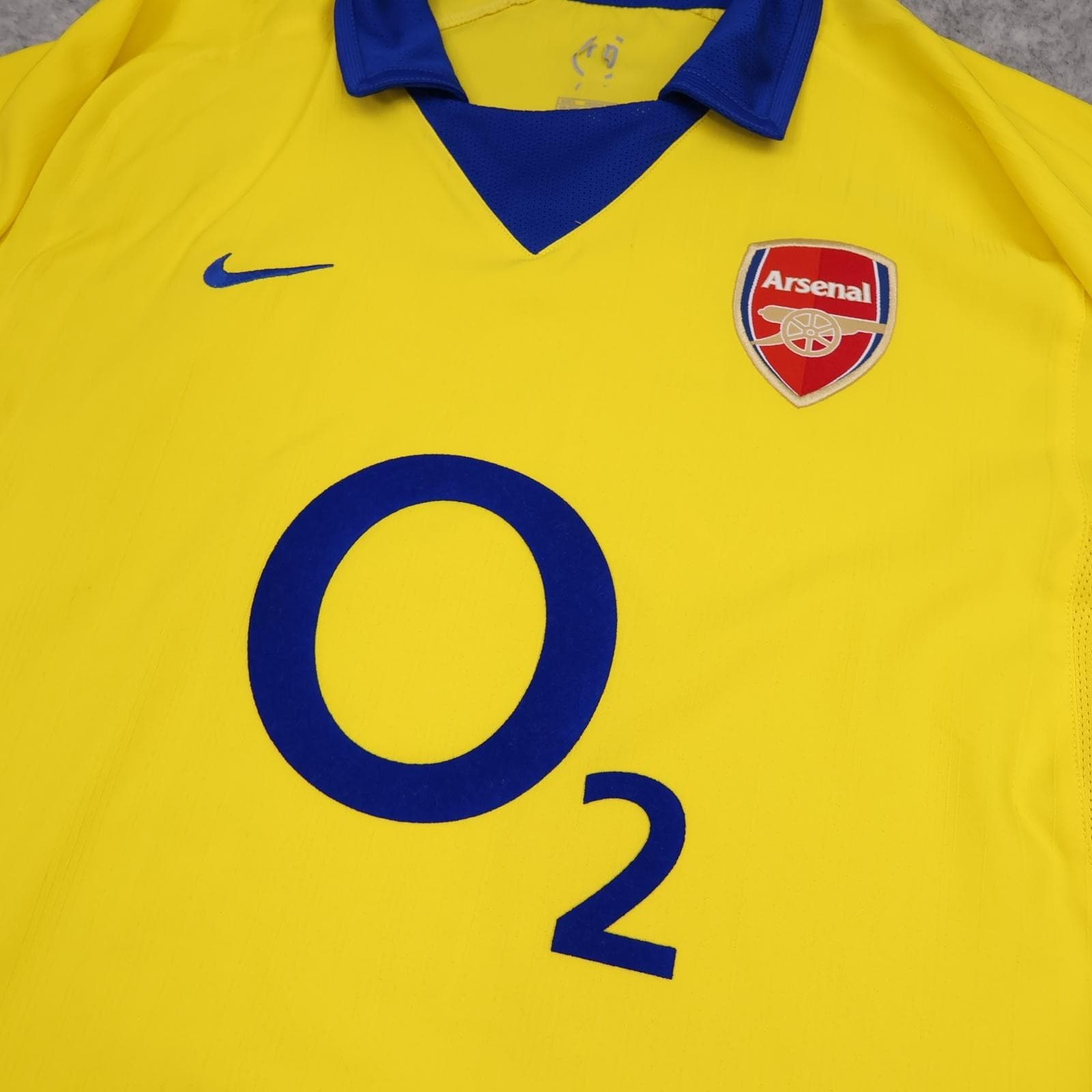 Arsenal Away Shirt Mens Large Yellow 2003 2004 Vintage Nike Wiltord 11 Jersey photo 3