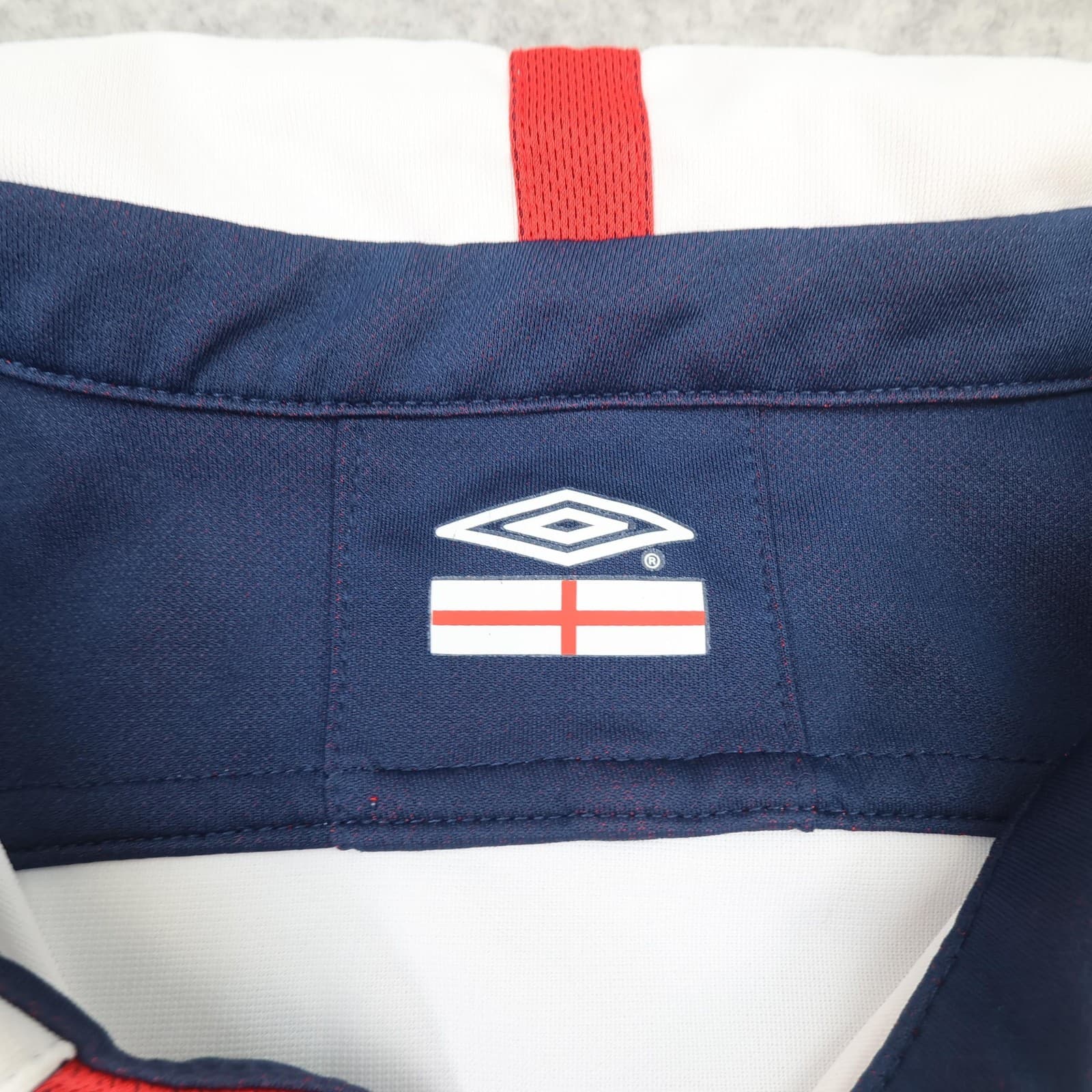 Vintage England Home Shirt Mens Large White Long Sleeve 2003 2005 Umbro Jersey photo 6