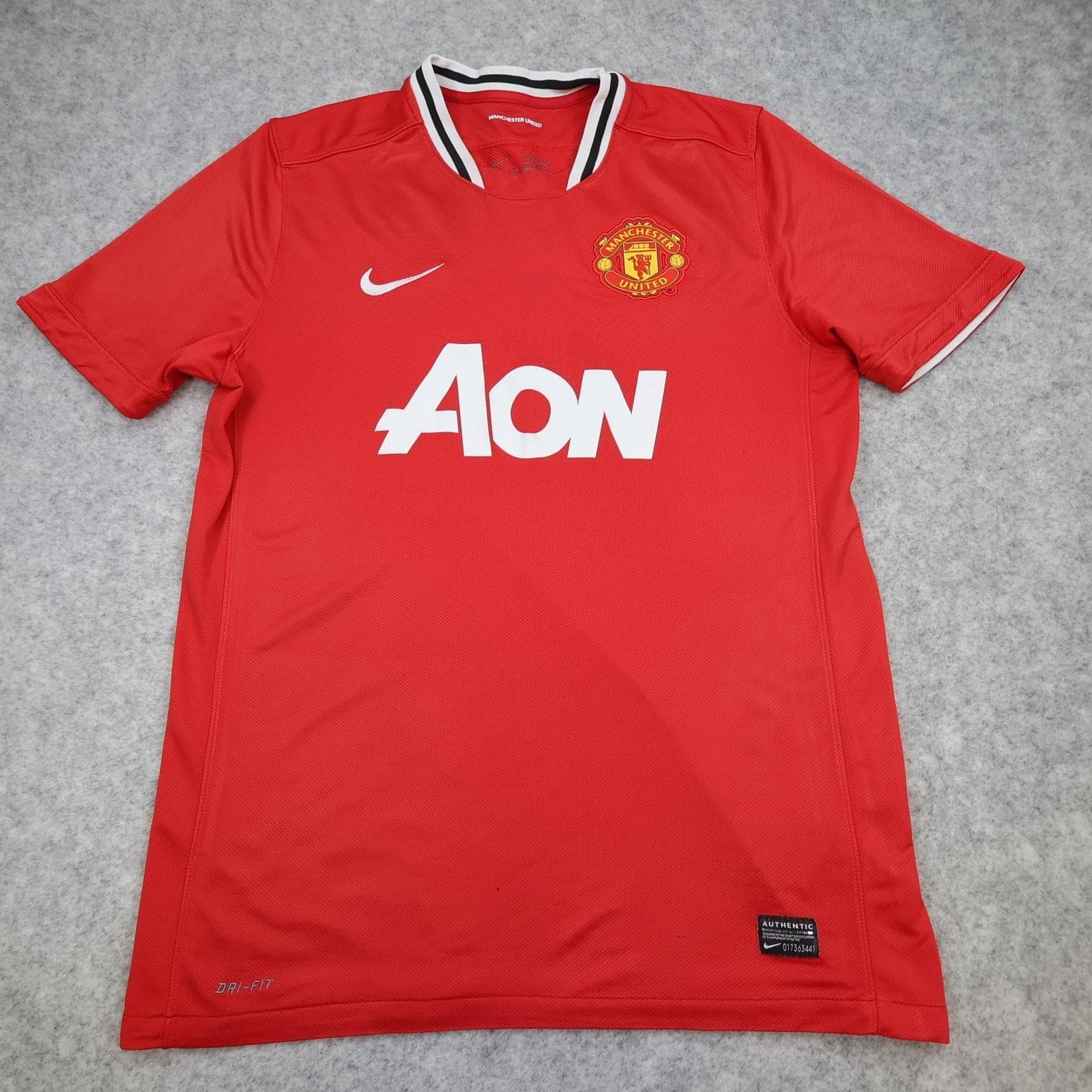Manchester United Shirt Mens Large Red Home 2011 2012 Football Nike AON Jersey