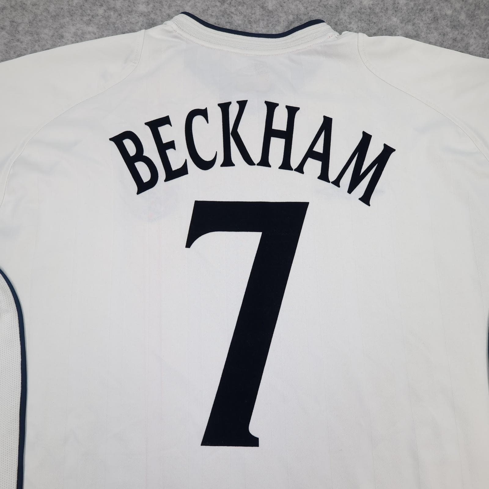 Vintage England Home Shirt Mens 2XL White 2001 2003 Football Umbro Beckham 7 photo 4