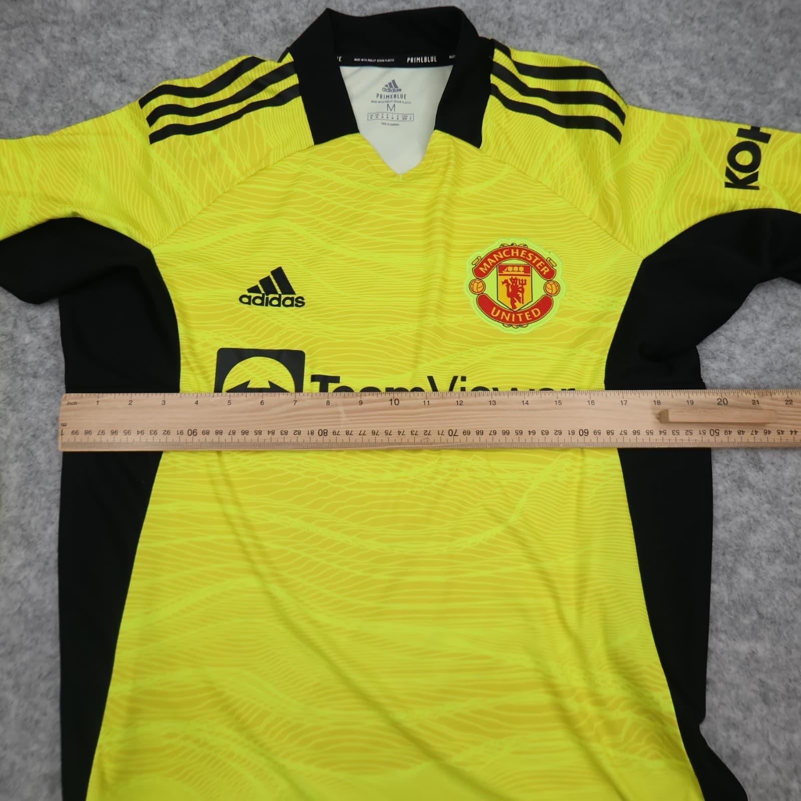 Manchester United Shirt Medium Yellow Goalkeeper Kit 2021 2022 Adidas Jersey photo 10