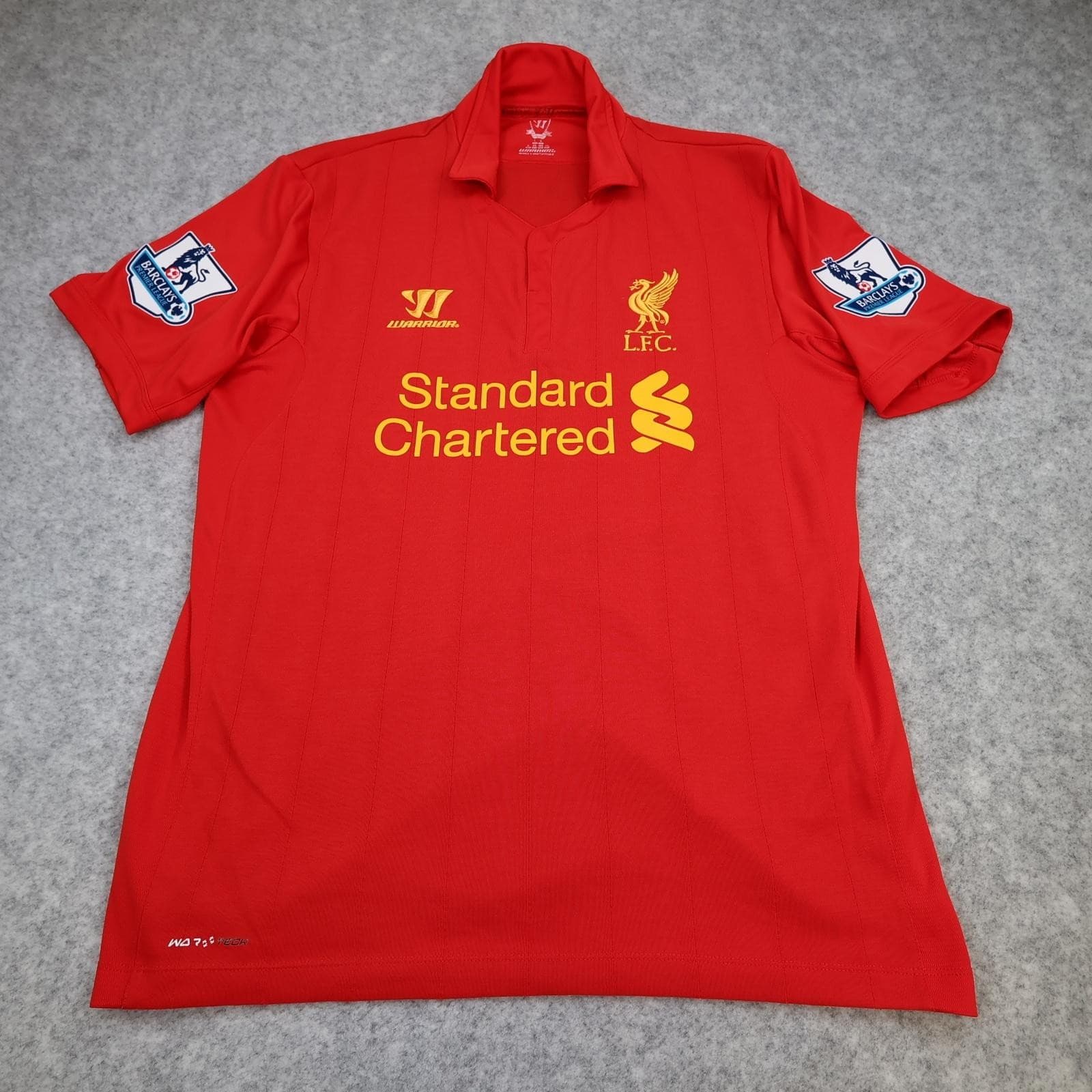 Liverpool Shirt Mens Large Red Home 2012 2013 EPL Warrior Suarez 7 Soccer Jersey photo 2