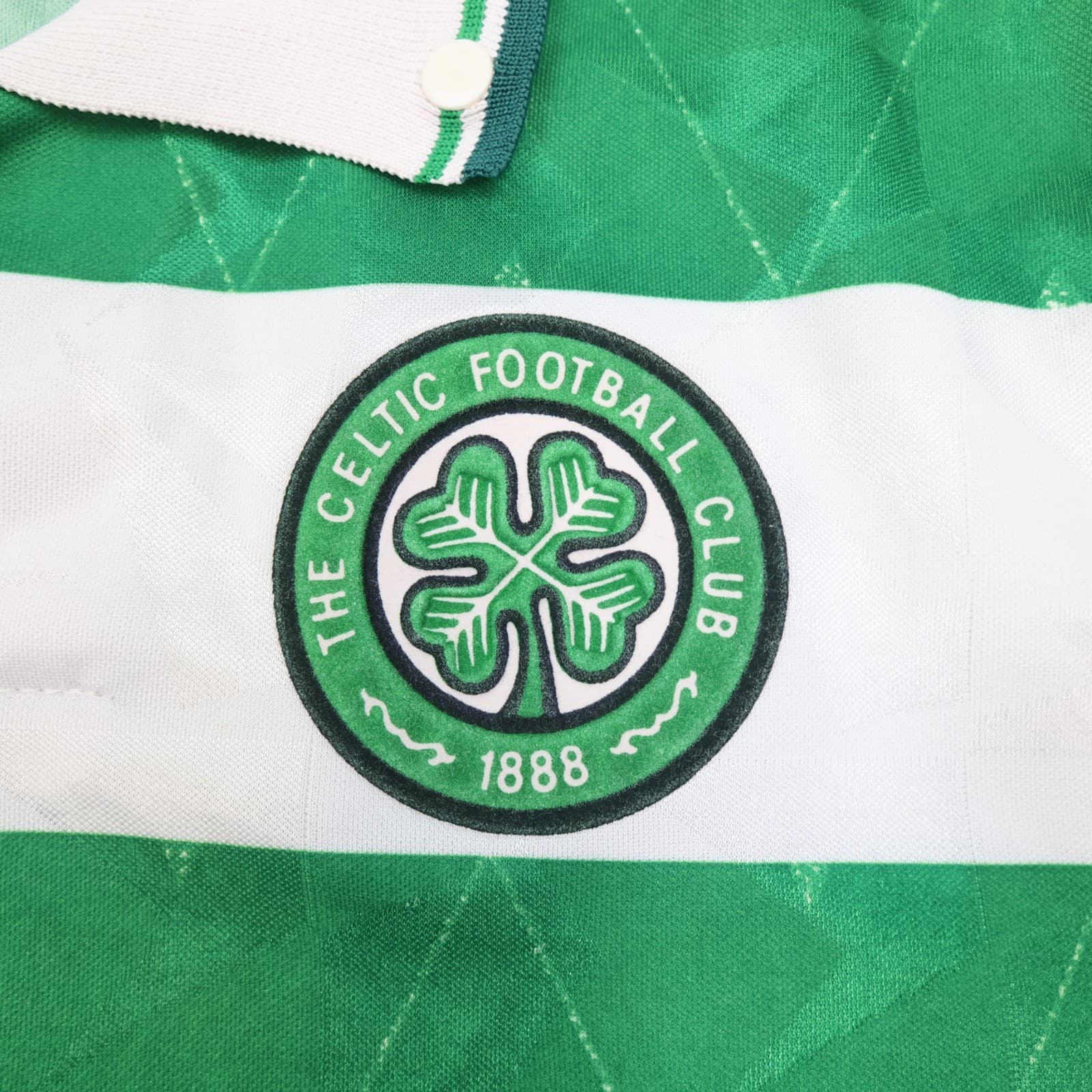 Vintage Celtic Football Shirt Medium Green Home Kit 1989 1991 Umbro Jersey photo 4