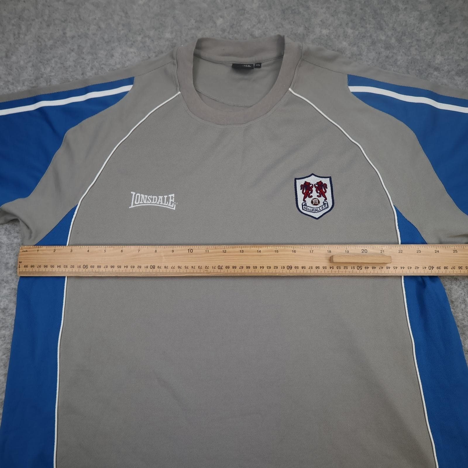 Millwall Training Shirt Mens 2XL Grey EFL Football Lonsdale Soccer Jersey photo 7