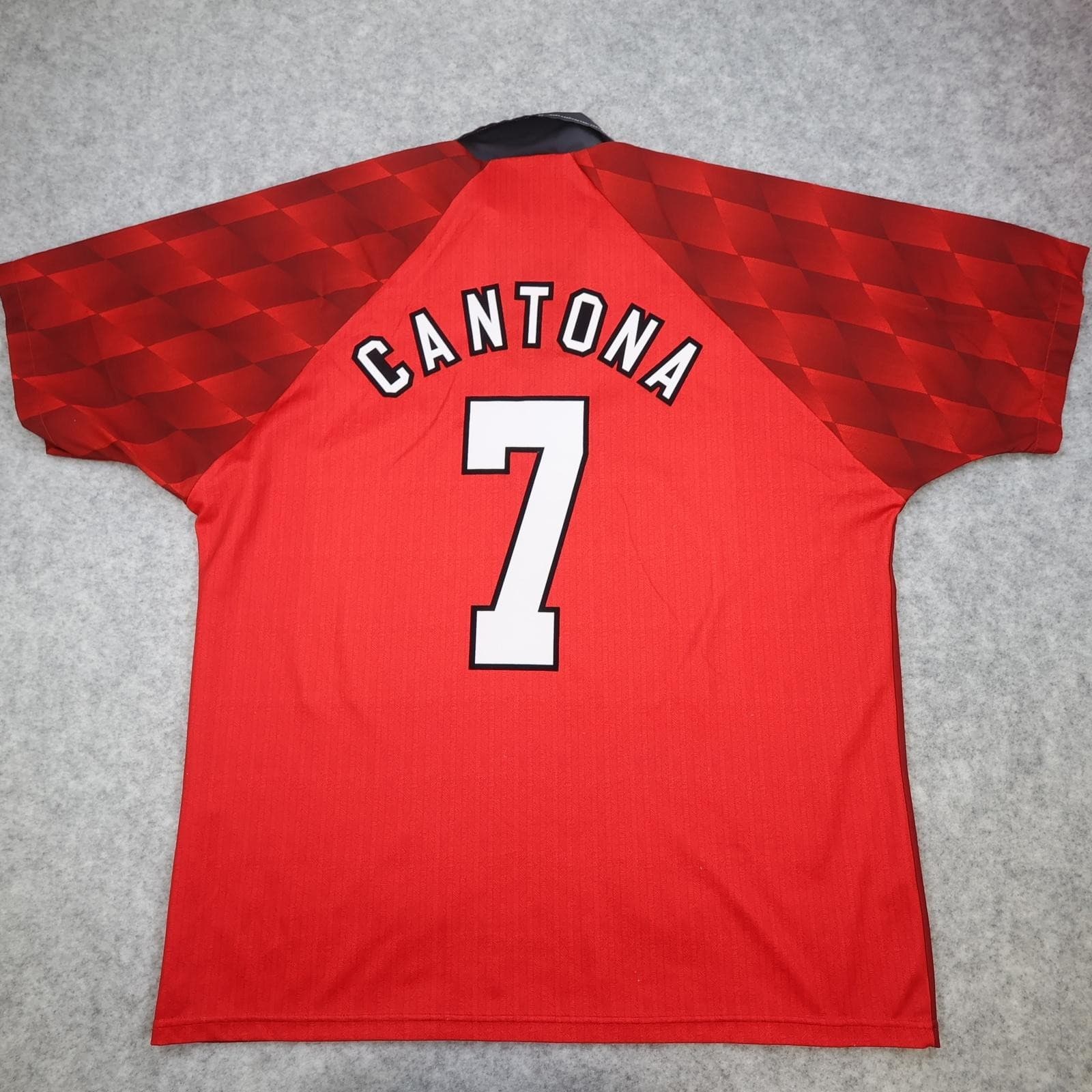 Vintage Manchester United Shirt Mens XL Red Home Umbro Cantona 7 Sharp 1997 90s