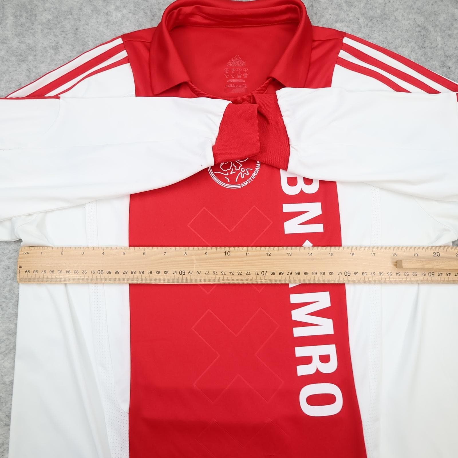 Ajax Shirt Mens Large White Red Long Sleeve 2006 2007 Adidas ABN AMRO Jersey photo 10