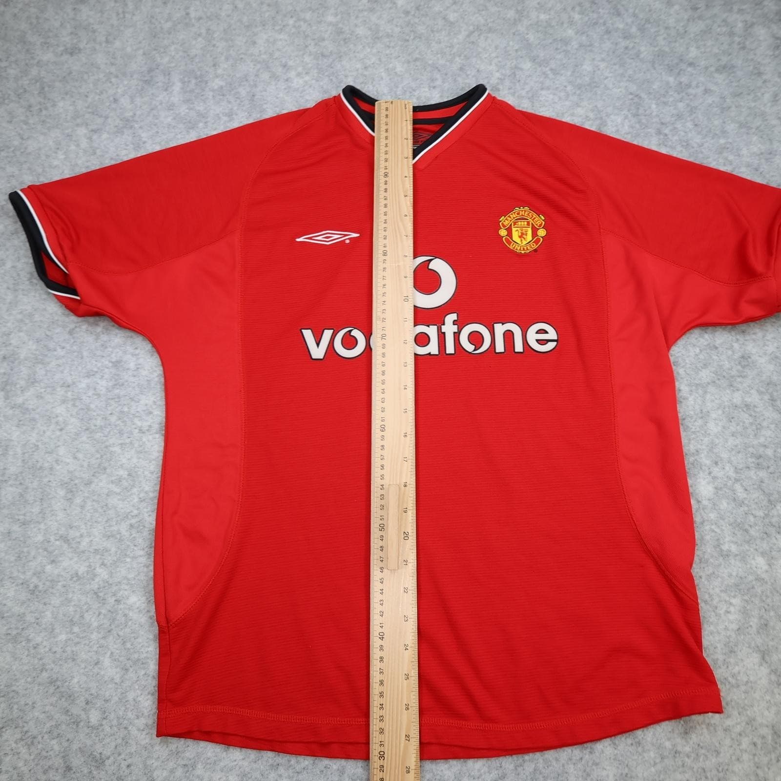 Vintage Manchester United Shirt Mens Medium Red Home 2000 2002 Umbro Stam 6 photo 13