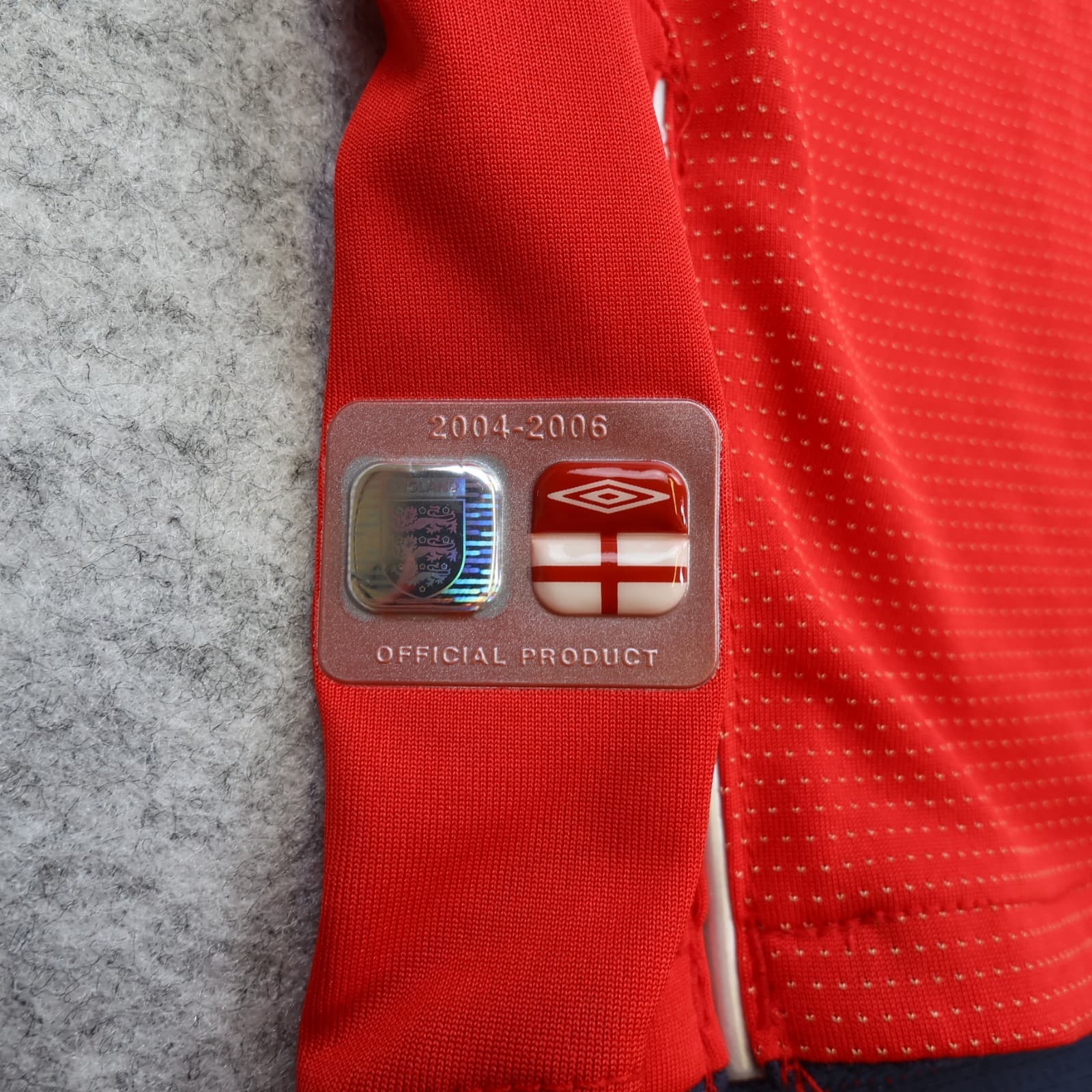 Vintage England Football Shirt Extra Large Red Away Kit 2004 2006 Jersey 798 photo 3