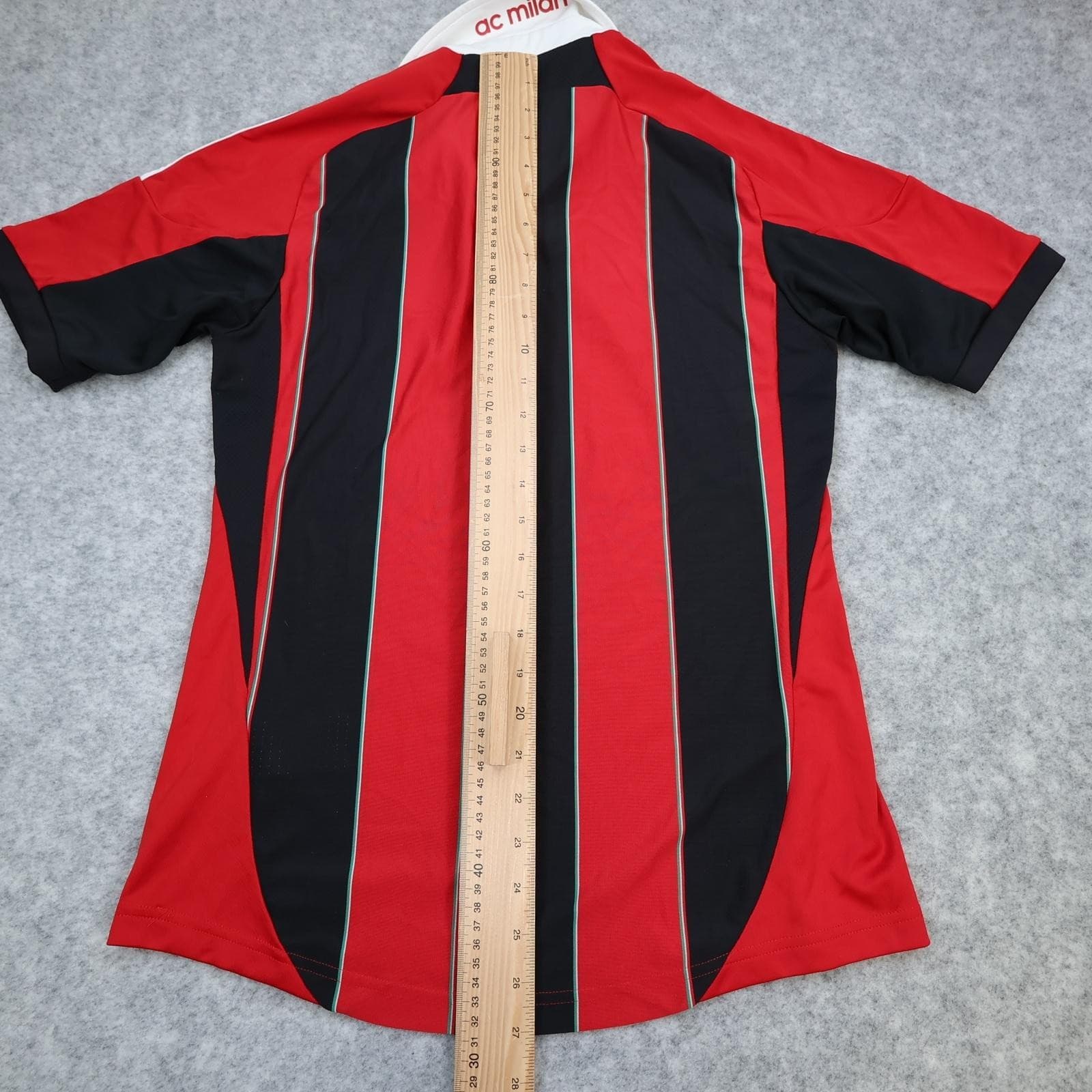 AC Milan Shirt Mens Small Red Black Home 2012 2013 Football Adidas Fly Emirates photo 9